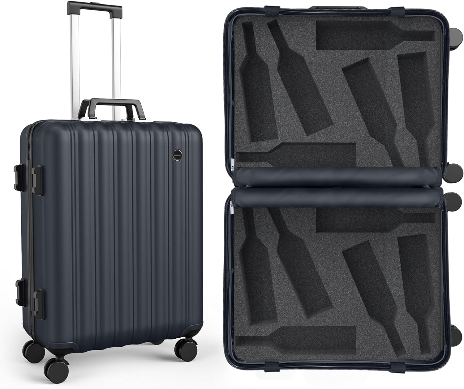 Wine Suitcase for Airplanes 12 Bottle Wine Luggage for Airplane Travel with TSA...