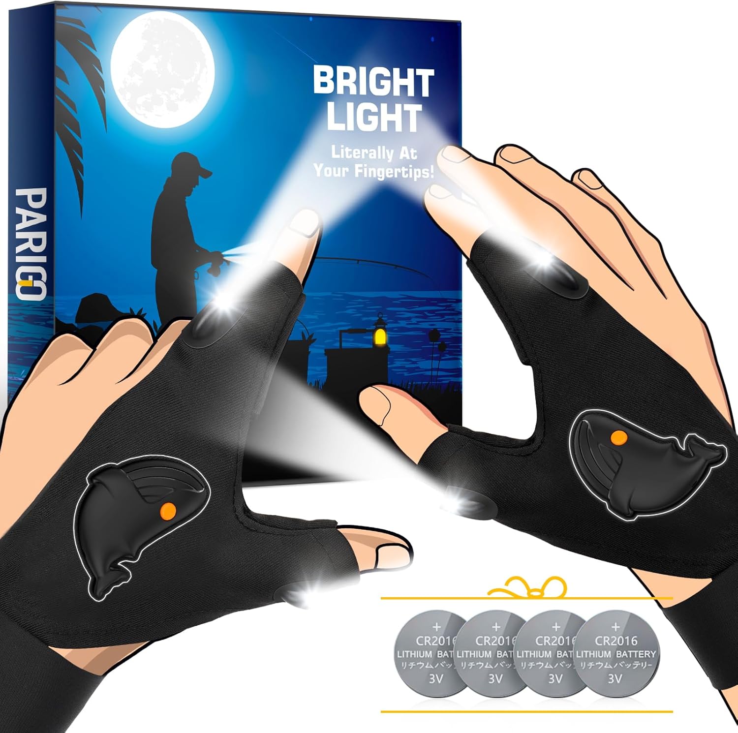 Stocking Stuffers for Men Flashlight Gloves: LED Waterproof Tool Gifts Unique Ch...