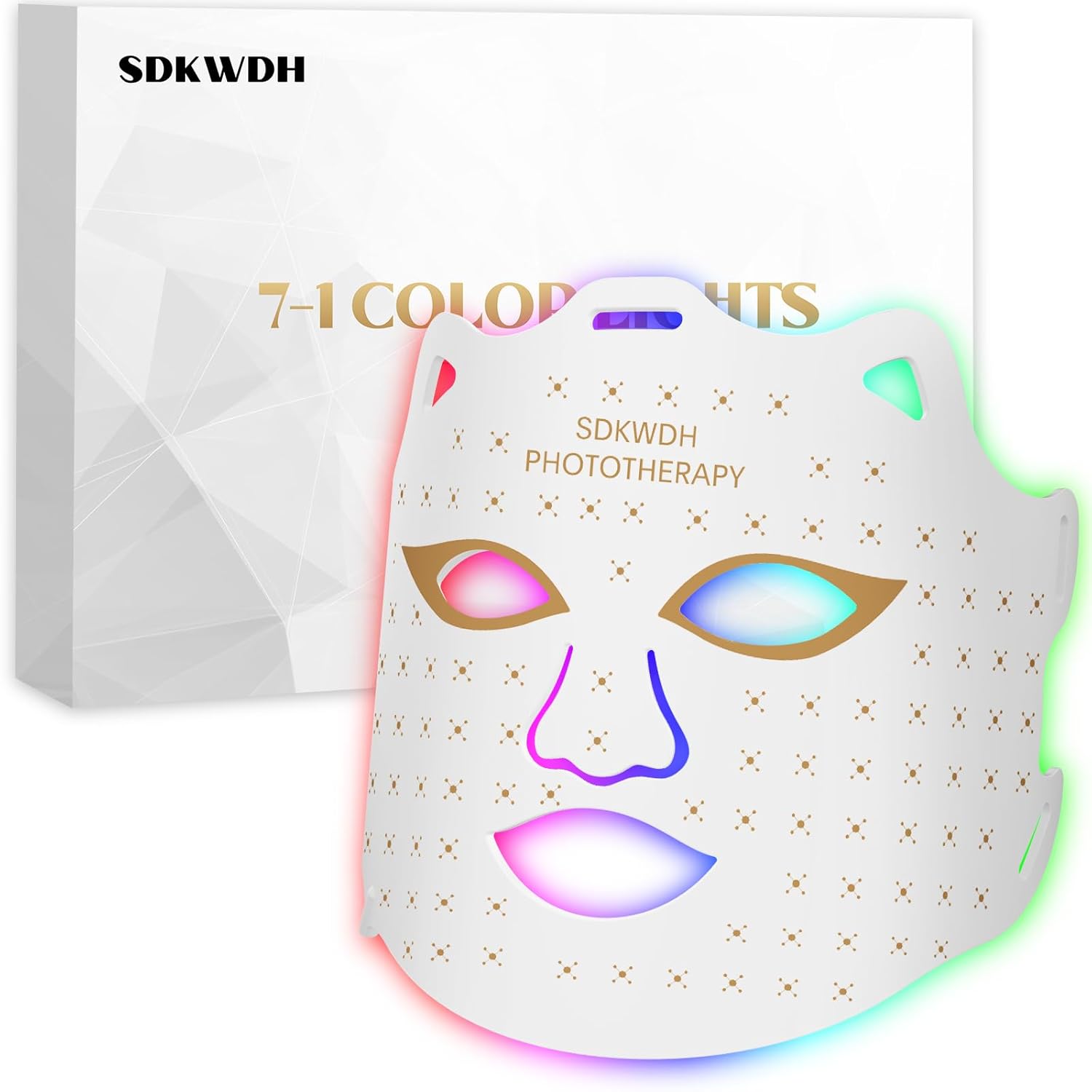 Red Light Therapy Mask for Face, Led Face Mask Light Therapy At Home, 7 Colors L...