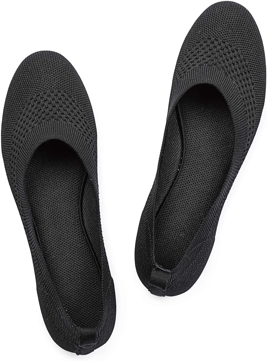 Frank Mully Women’s Ballet Flat Shoes Knit Dress Shoes Round Toe Slip On Balleri...