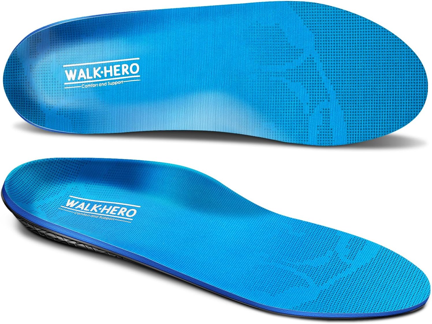 Walkhero Plantar Fasciitis Pain Relief Insoles High Arch Support Orthotic Shoes...