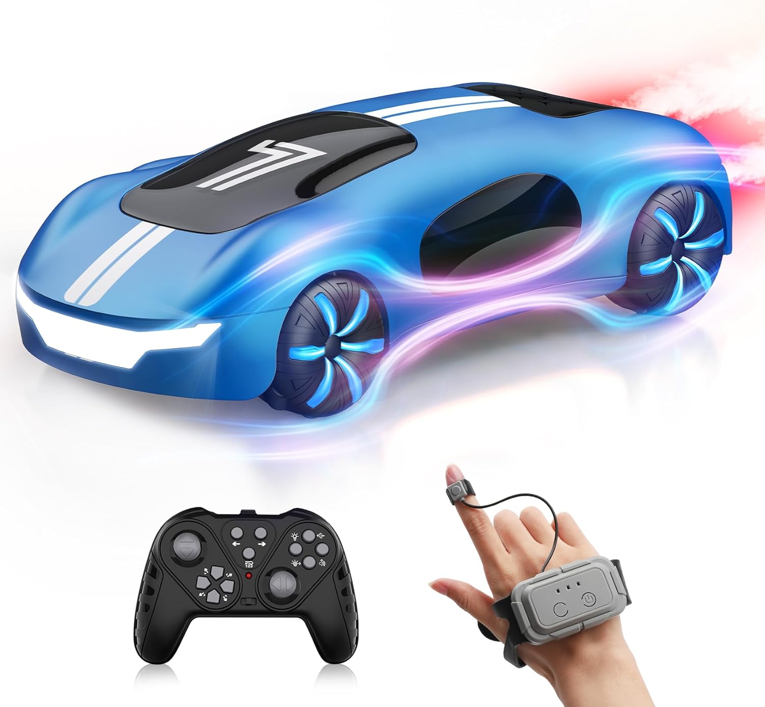 Gesture Sensing Remote Control Car, Drift RC Stunt Car with Light Spray & Sound,...