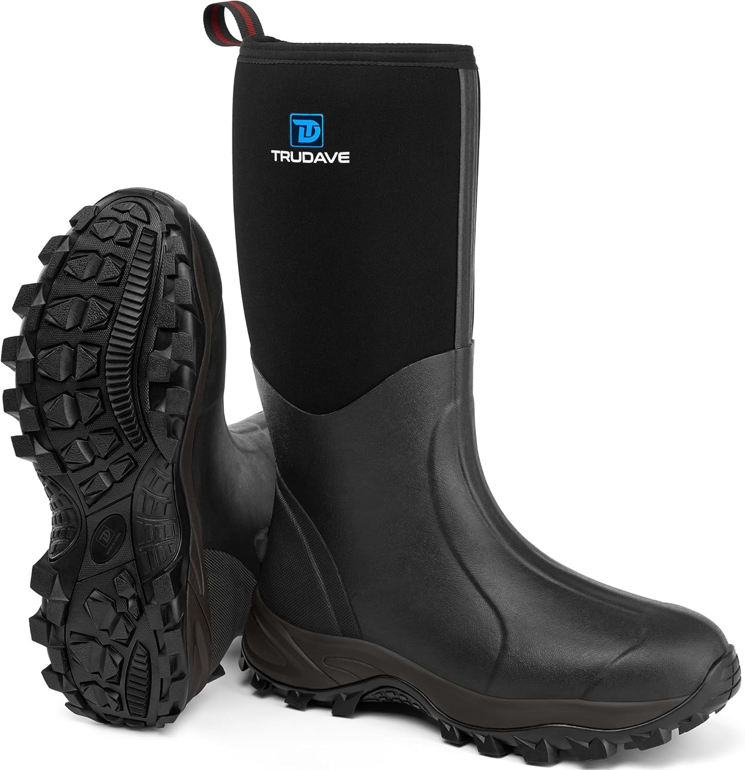 Rubber Boots for Men & Women with Steel Shank, Reliable 6mm Neoprene Waterproof...