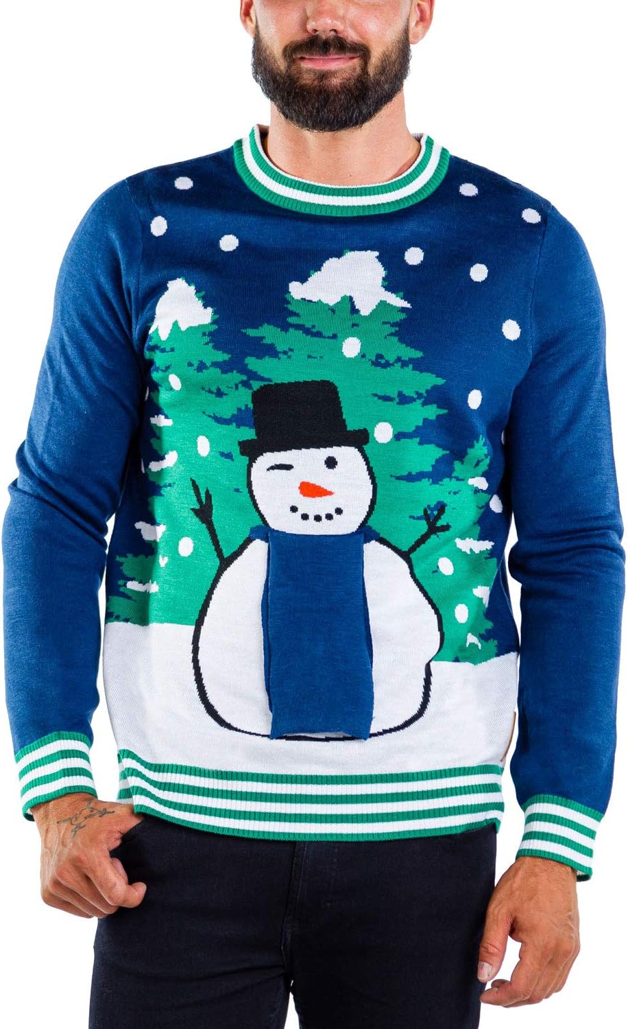 Tipsy Elves Men's Ugly Christmas Sweaters - Funny and Tacky Embellished Christma...
