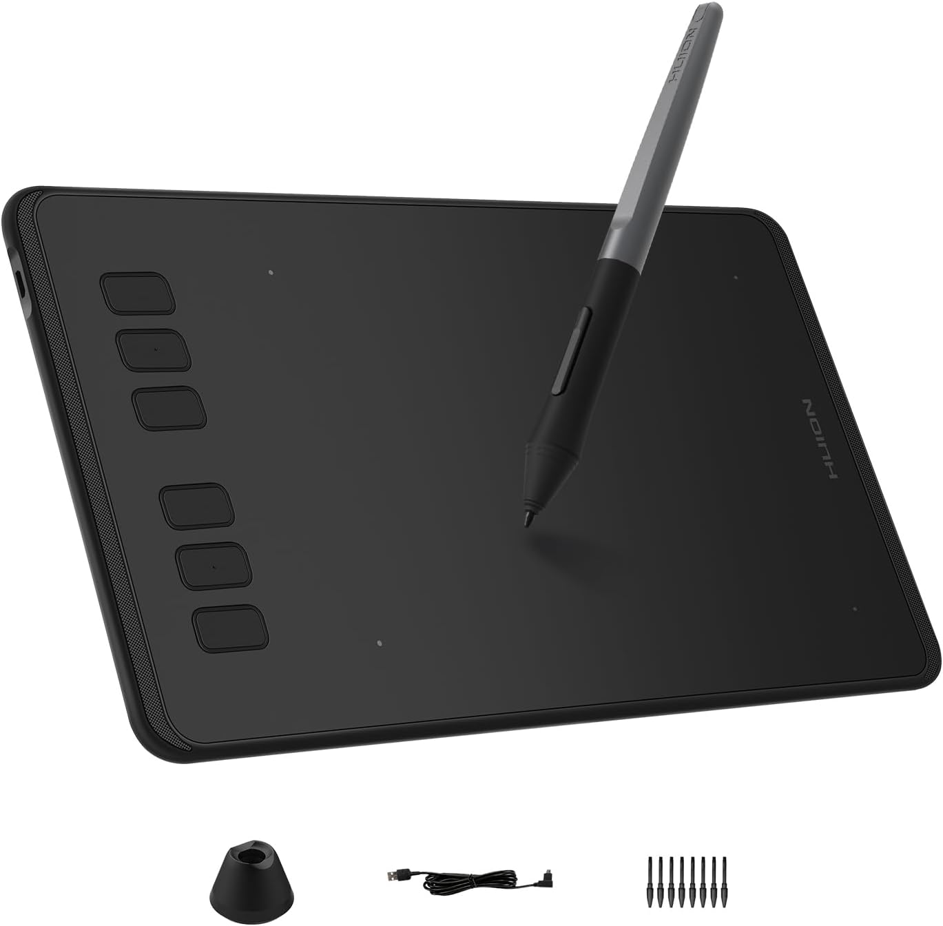 HUION Inspiroy H640P Drawing Tablet, 6x4 inch Art Tablet with Battery-Free Stylu...