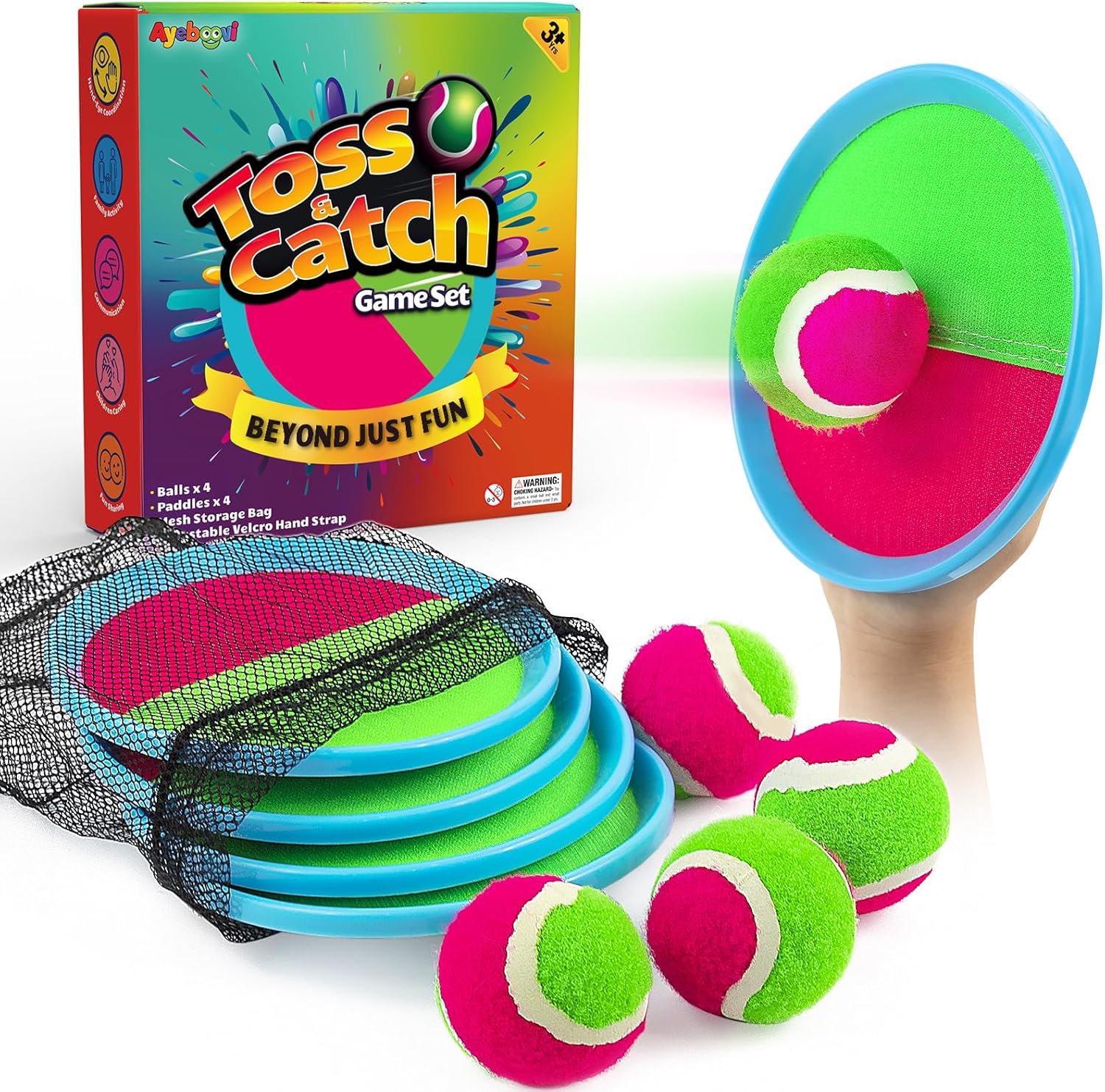 Ayeboovi Toss and Catch Ball Set Beach Toys Pool Toys Outdoor Games Outdoor Toys...
