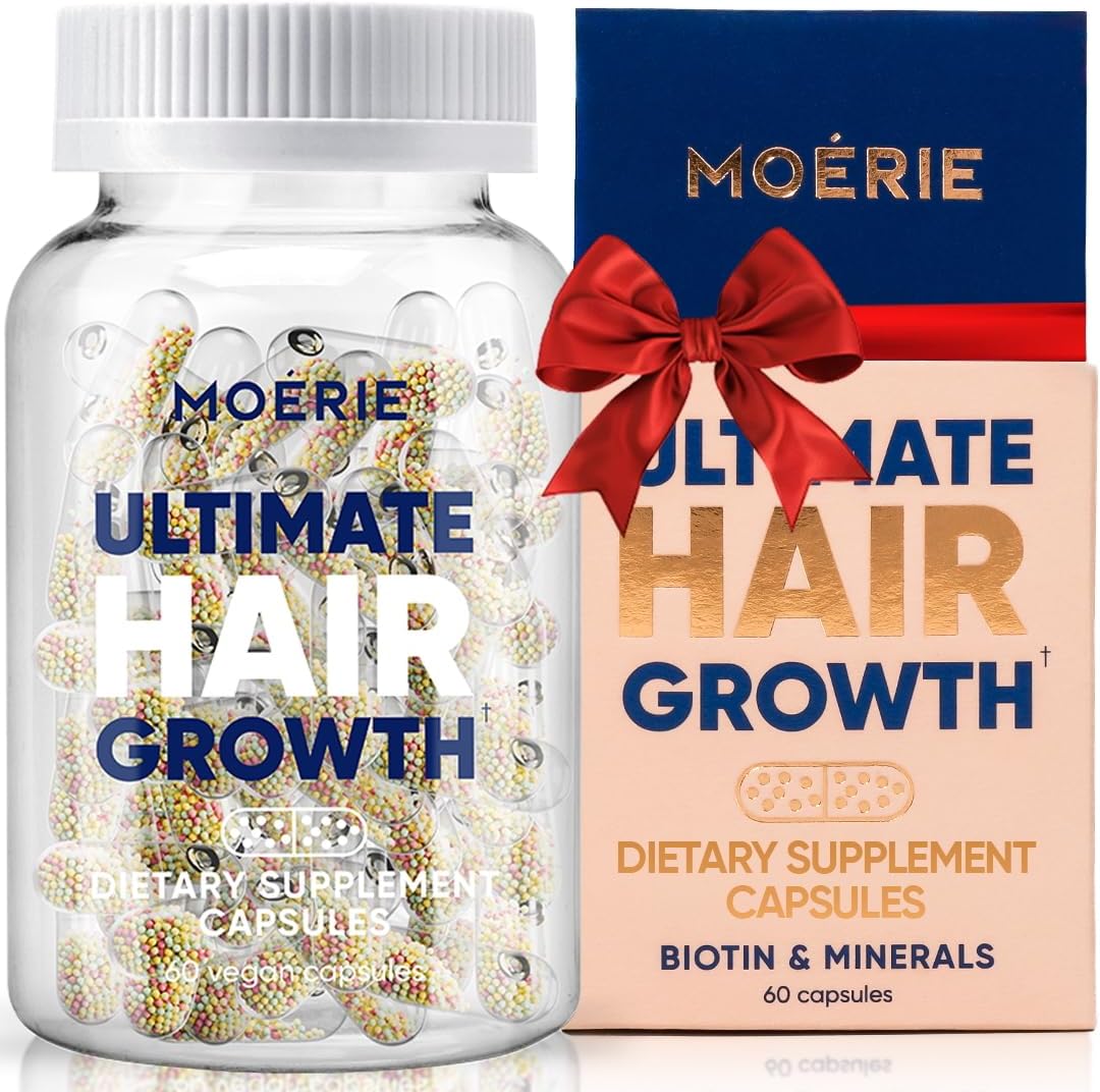 Moerie Ultimate Hair Boost Supplement for Women & Men - Hair, Skin, Nails Vitami...