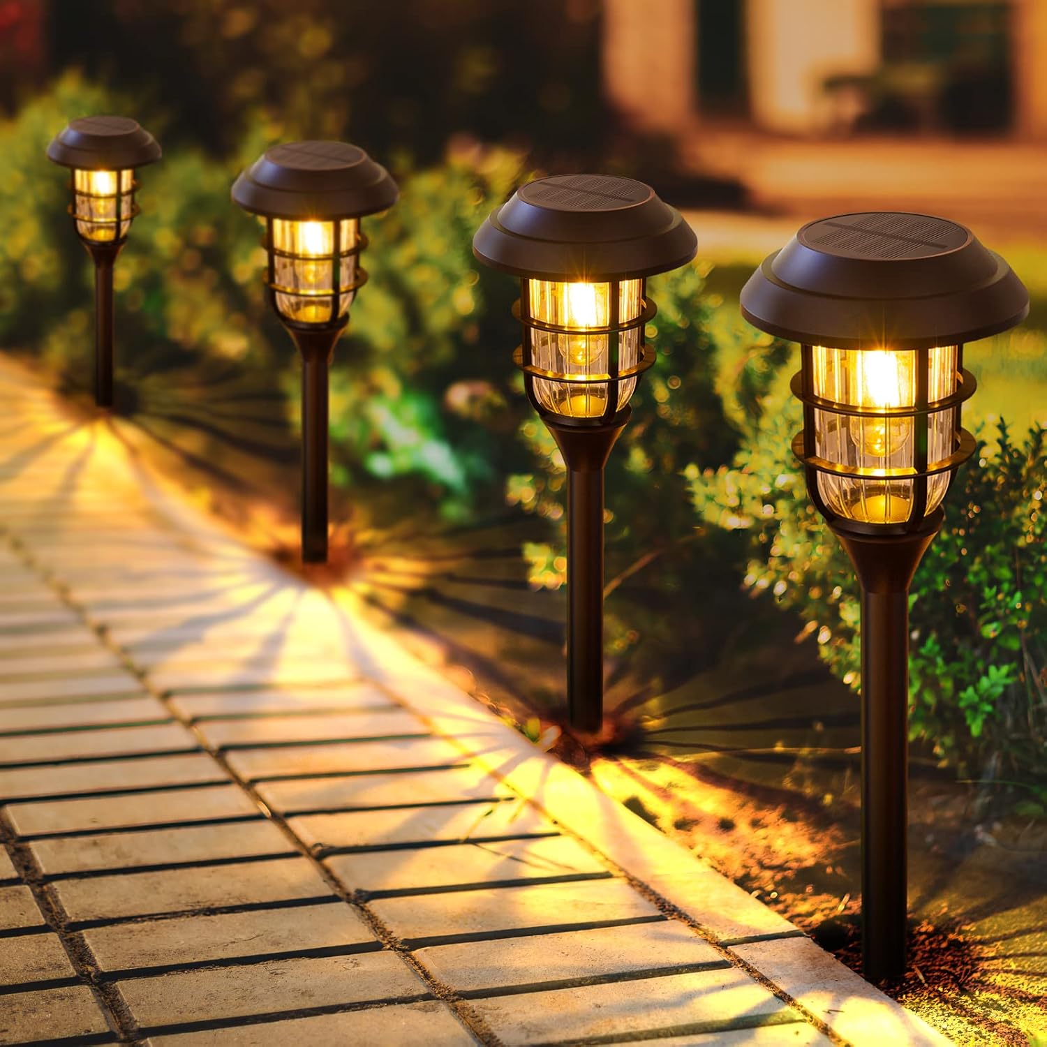LETMY Solar Pathway Lights Outdoor, 8 Pack Bright Solar Lights Outdoor, IP65 Wat...