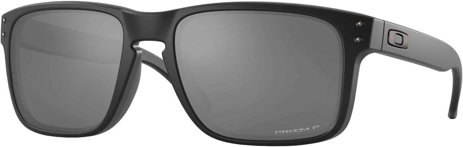 Oakley Men's Oo9244 Holbrook Low Bridge Fit Polarized Rectangular Sunglasses Mat...