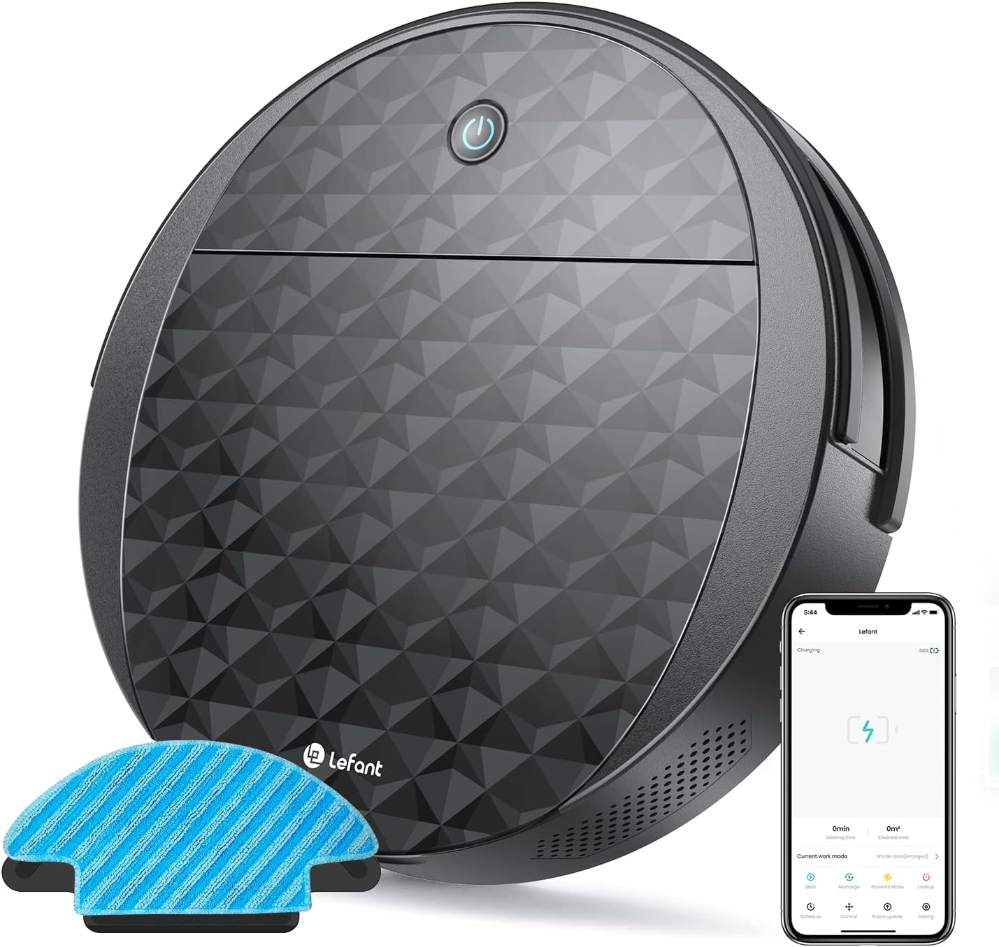 Lefant M213S Robot Vacuum Cleaner With Mop, 3200Pa Strong Suction, 7.8cm Thin 28...