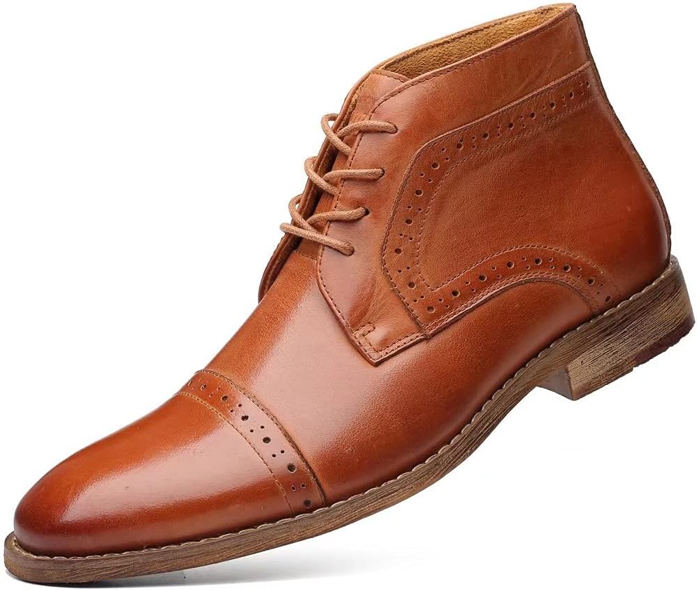 Chukka Boots Fashion and Comfort Casual Oxfords Ankle Lace Up Boot 10.5 Brown-20...