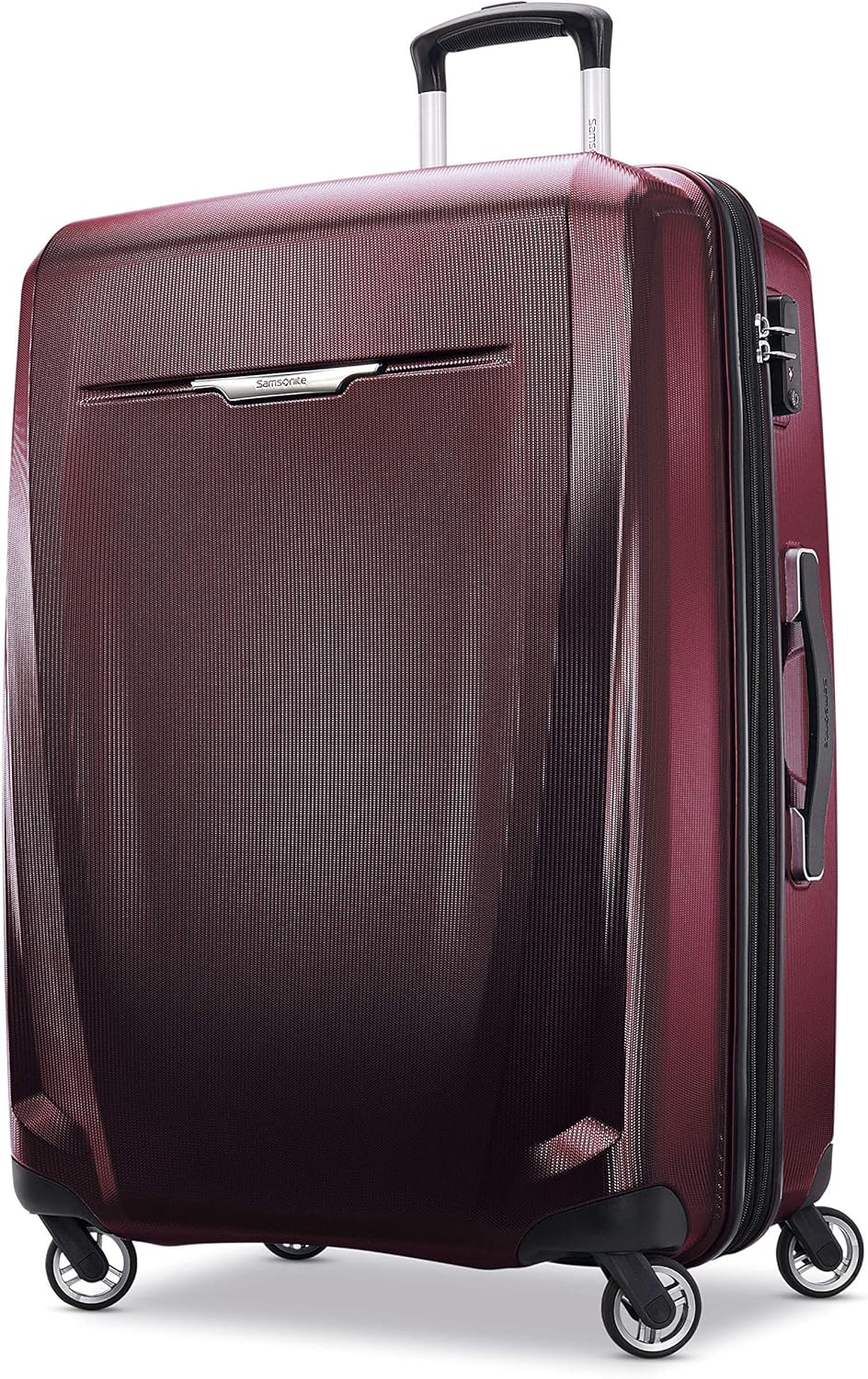 Samsonite Winfield 3 DLX Hardside Expandable Luggage with Spinners, Burgundy, Ch...