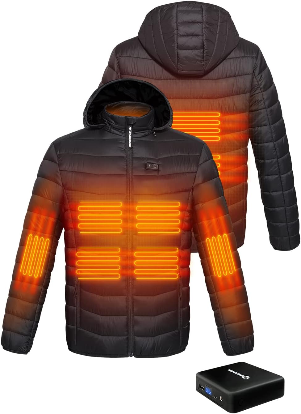Heated Jacket, Lightweight Heating Jackets with 12V/5A Power Bank, 6 Areas Winte...