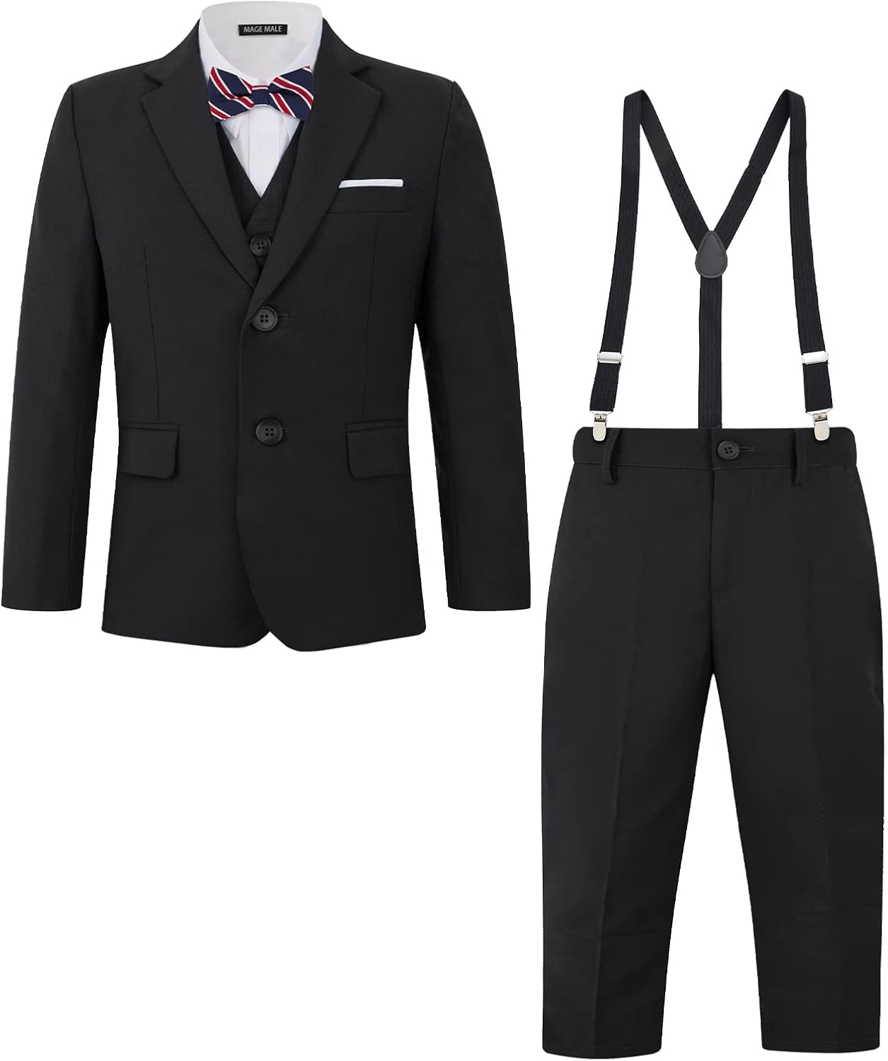 MAGE MALE Boys Multiple Colour Formal Dress Suits 3 Piece Slim Fit Dresswear Sui...