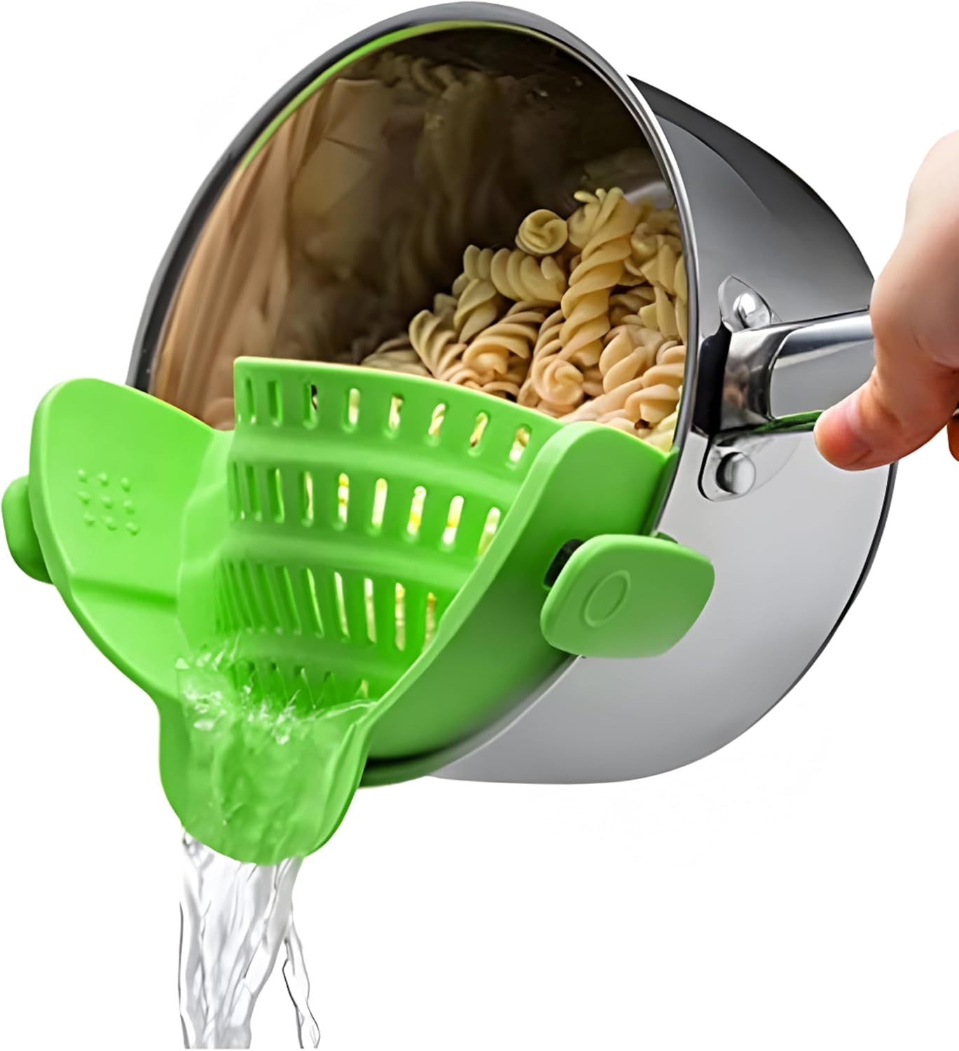 Kitchen Gizmo Snap N' Strain - Collapsible Colander - Clip-On Strainer for Pots...