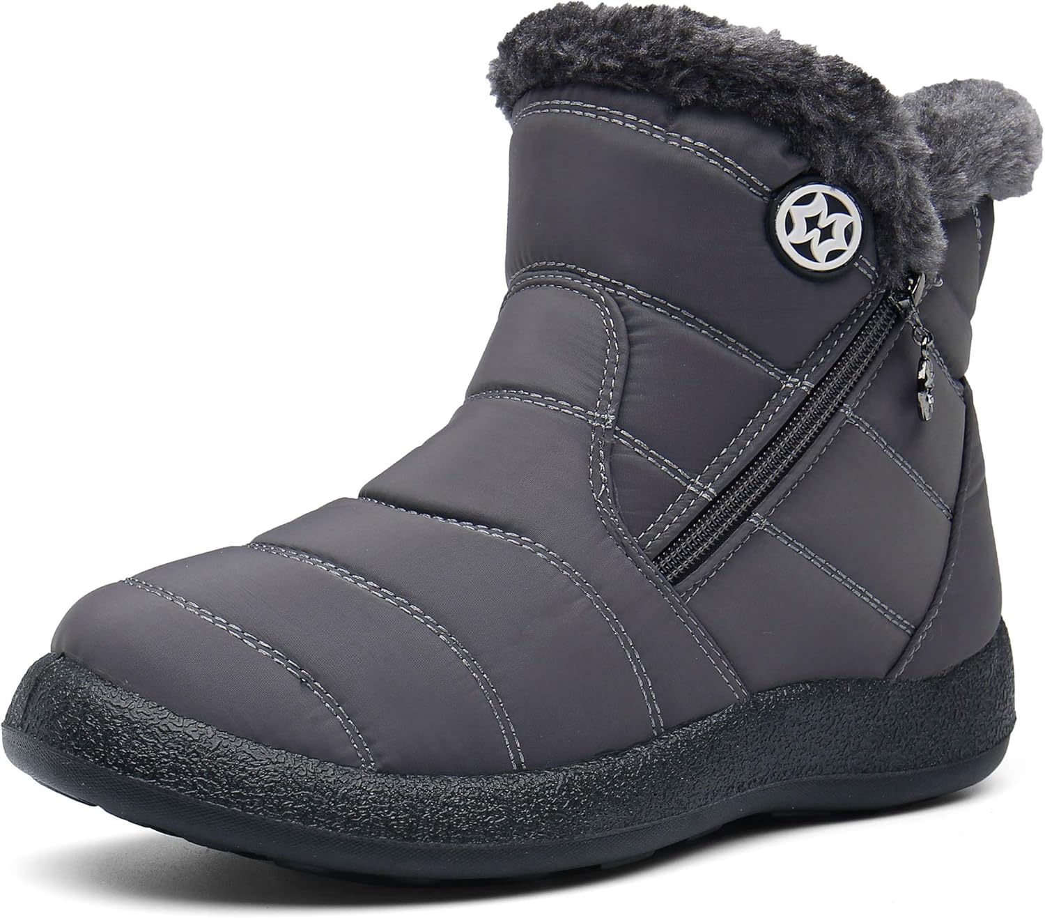 Gaatpot Women Winter Warm Snow Boots Ladies Slip On Water-resistant Outdoor Fur...