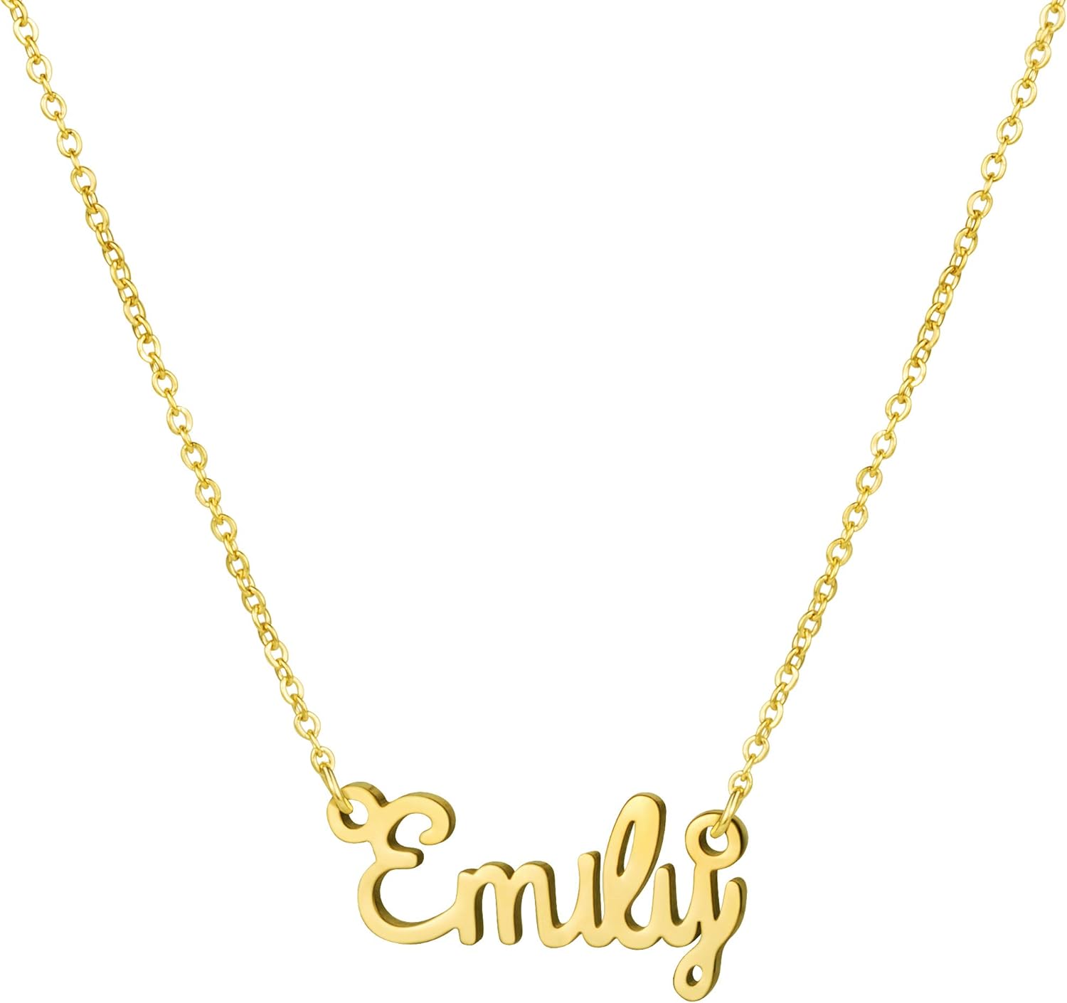 Awegift Personalized Name Necklace 18K Gold Plated New Mom Bridesmaid Gift Jewel...