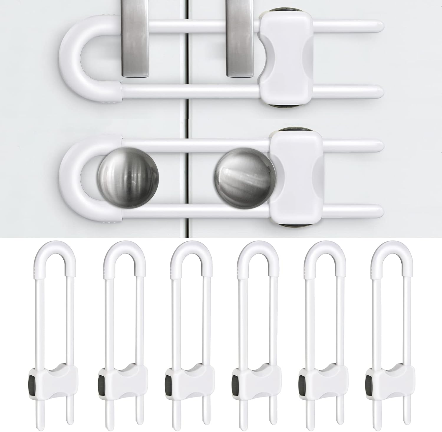 Baby Proofing Cabinets,Cabinet Locks for Babies,U-Shaped Child Locks for Cabinet...