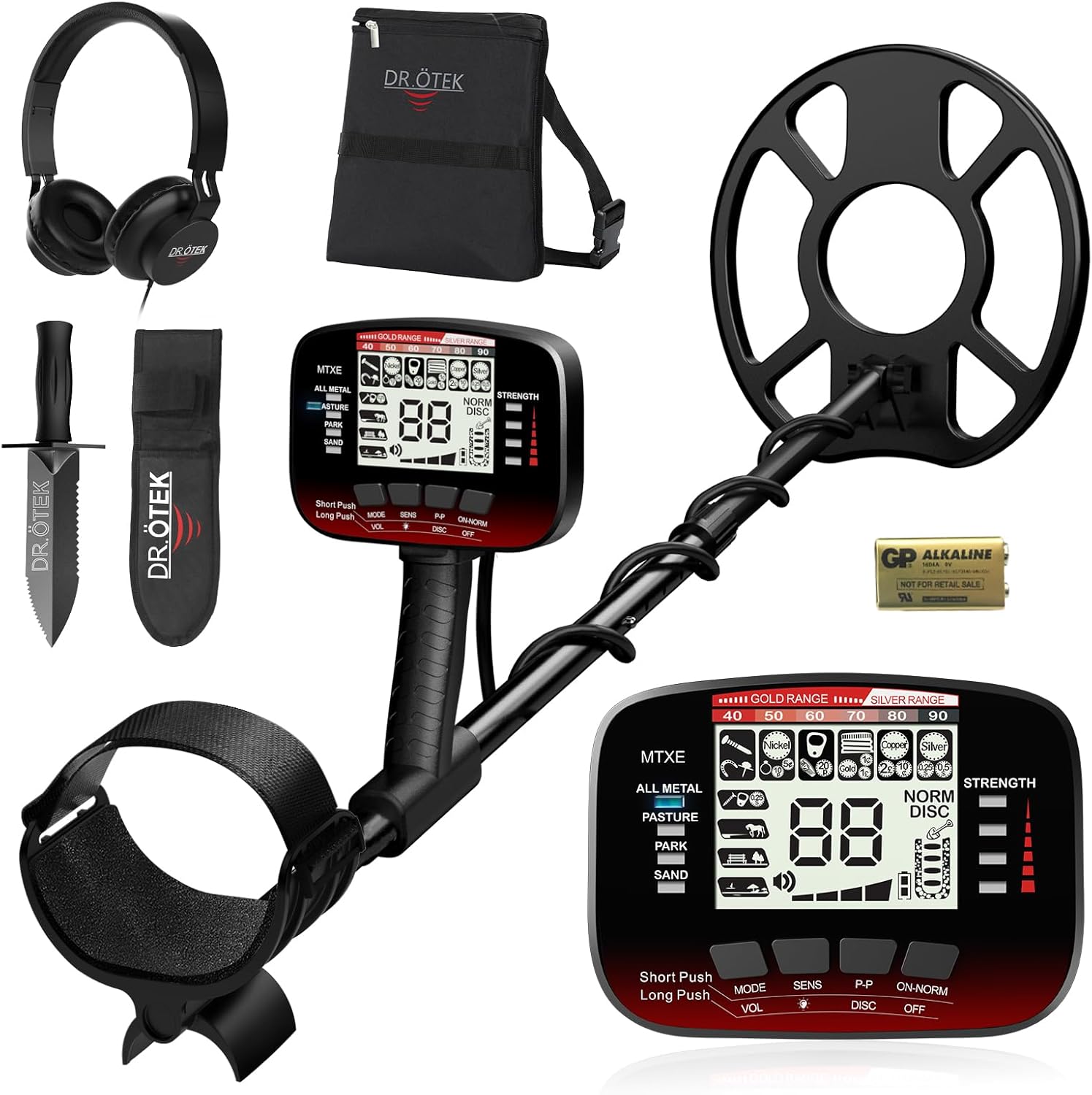 DR.ÖTEK Metal Detector for Adults & Kids Professional, Super Easy to Operate Wat...
