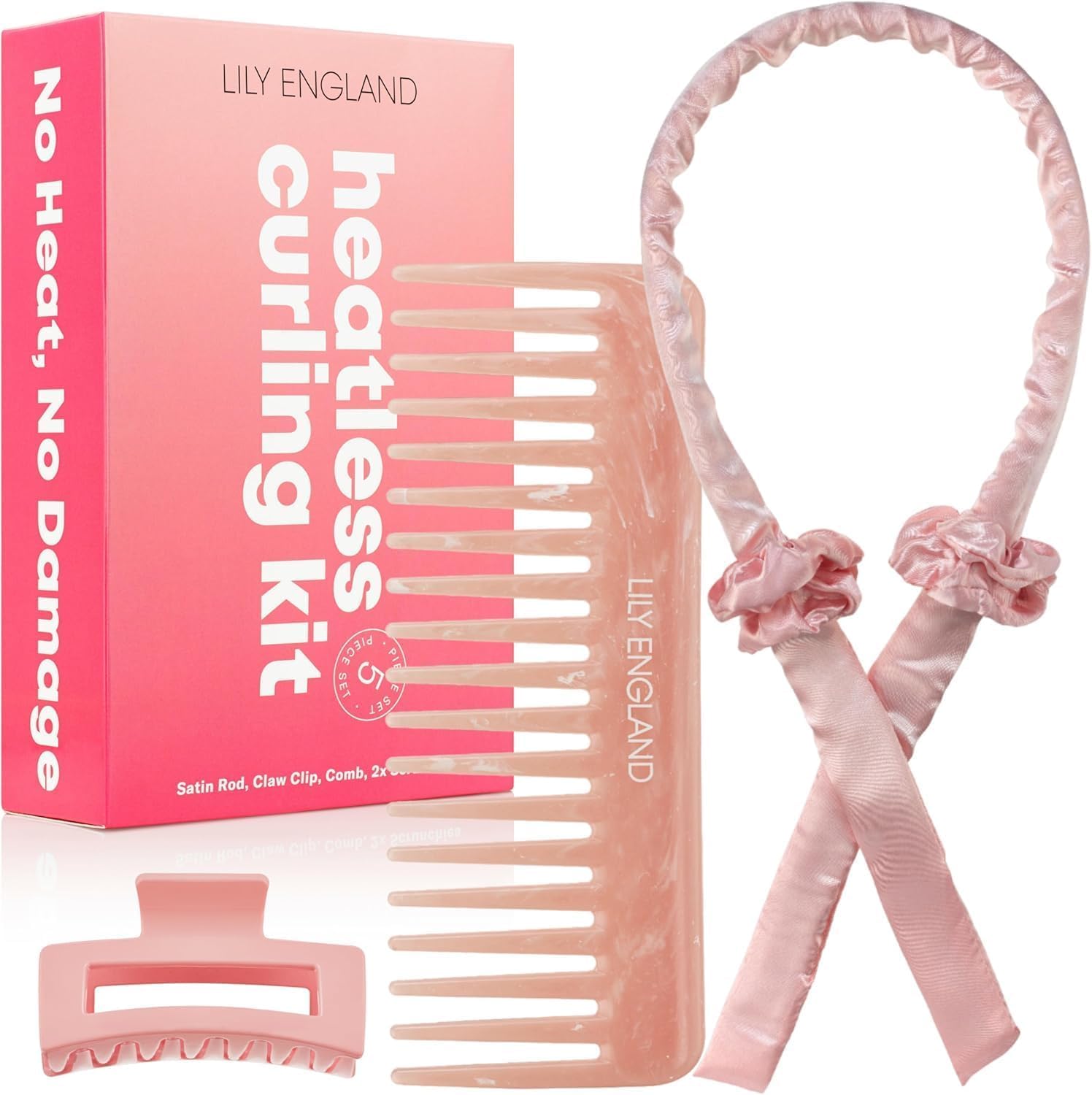 Lily England Heatless Curlers Gift Set, Hair Curler Headband, Heatless Curls for...