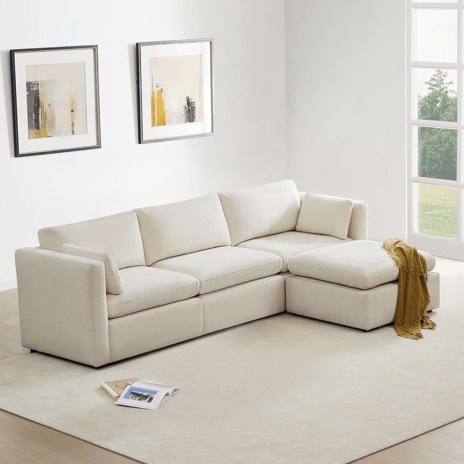 CHITA Oversized Modular Sectional Fabric Sofa Set, FSC Certified Extra Large L S...