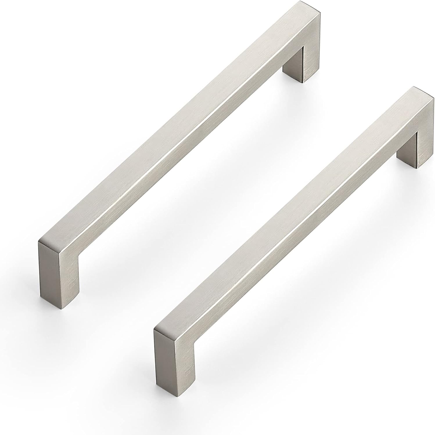 Ravinte 10 Pack 6-1/4 Inch Kitchen Square Cabinet Handles Satin Nickel Cabinet P...