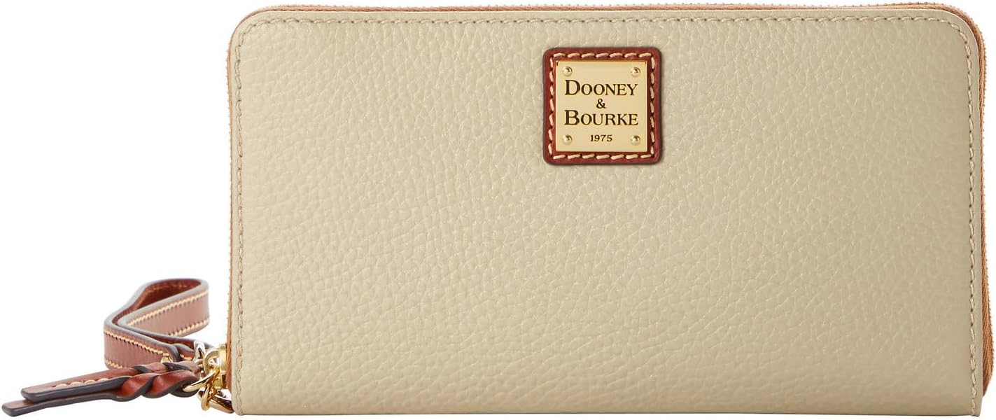 Dooney & Bourke Women's Large Zip Around Wristlet Crossbody in Pebble Grain Leat...