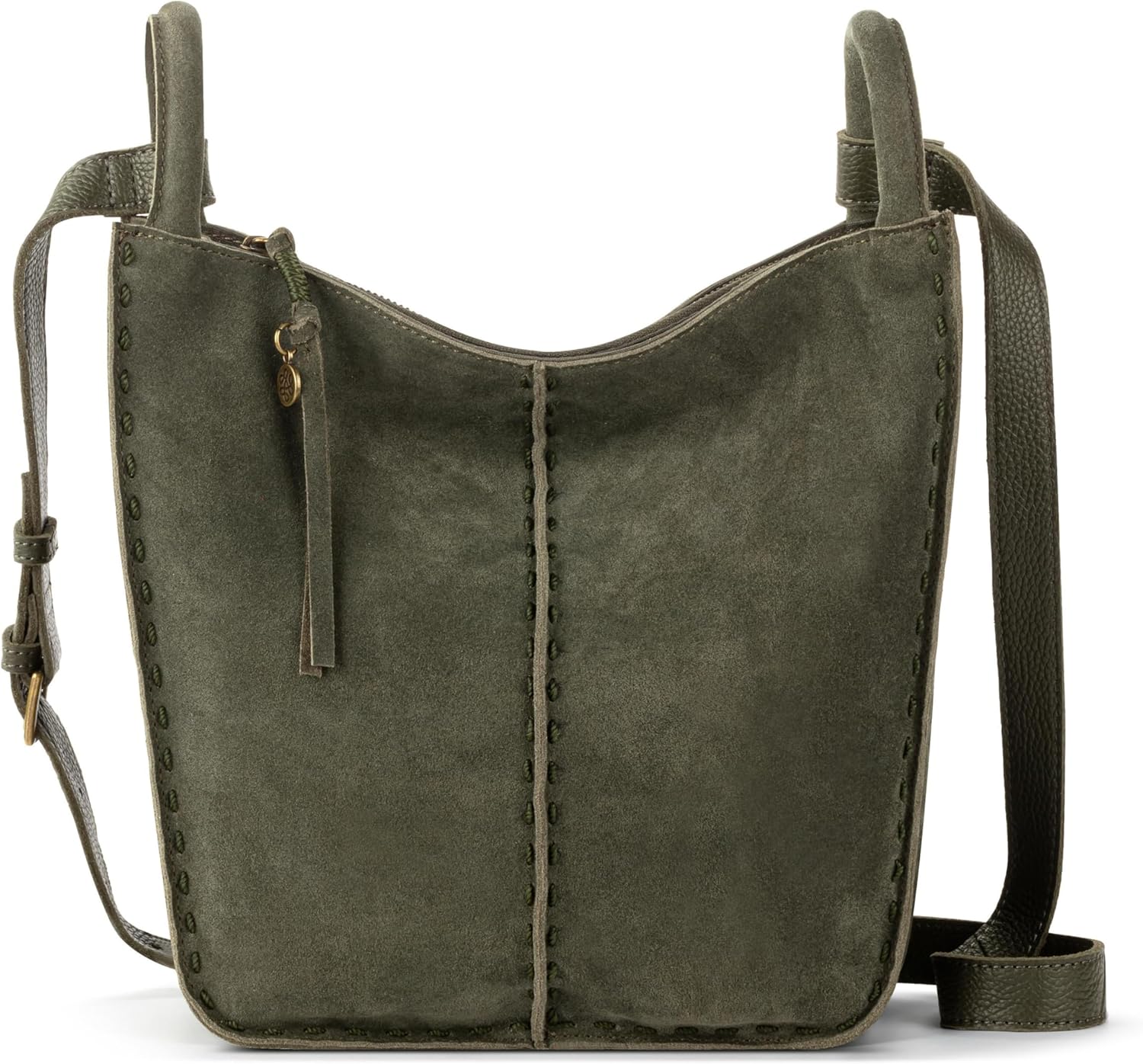 The Sak Los Feliz Crossbody Bag in Leather, Large, Unlined Purse with Single Adj...