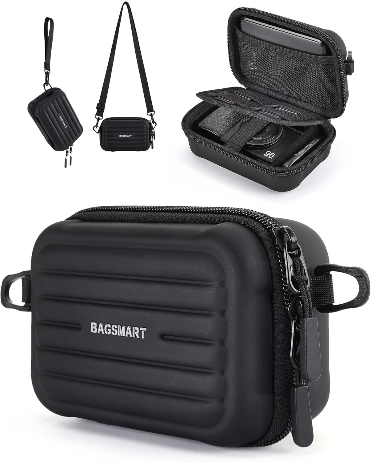 BAGSMART Digital Camera Case, Waterproof & Protective Small Camera Bag with 2 Ca...