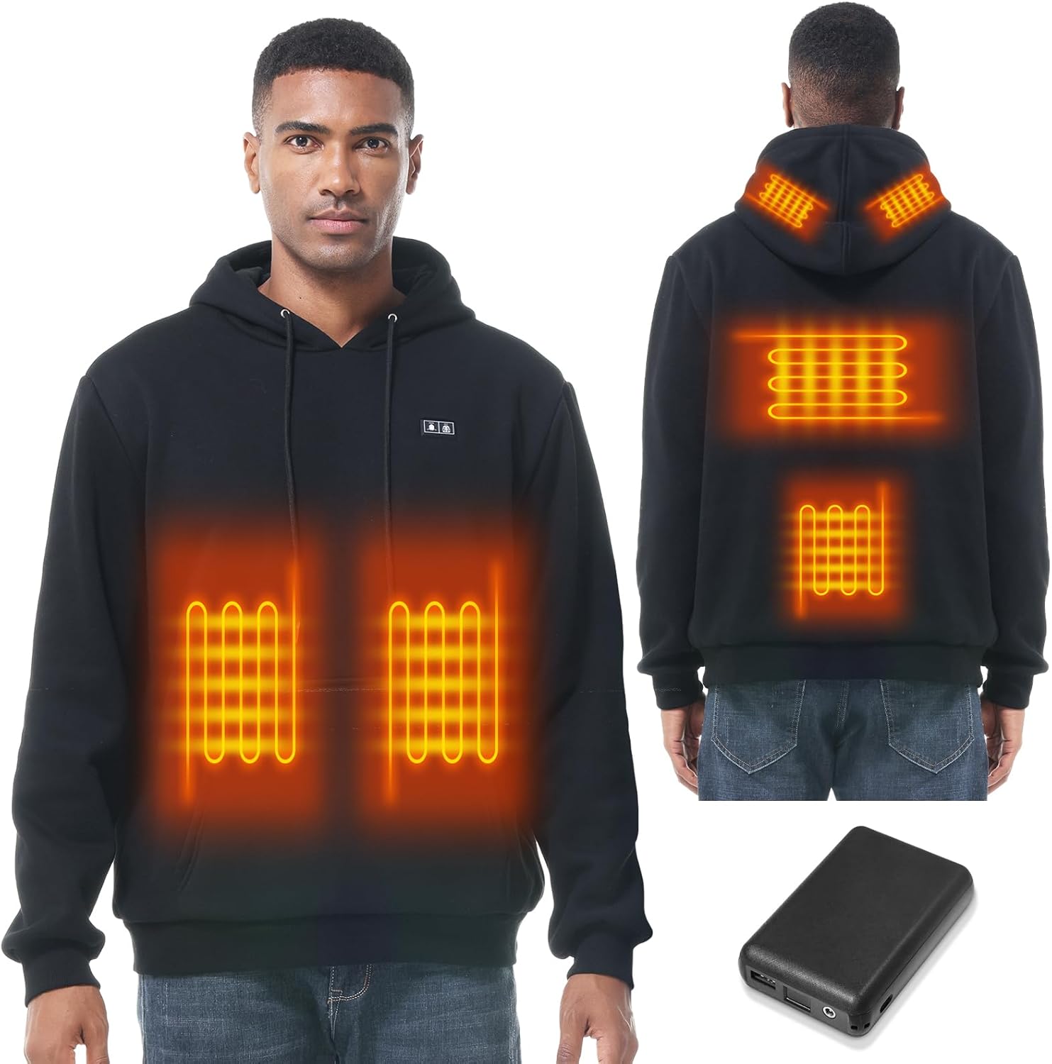 Heated Hoodie,10000 mAh Battery Pack (Unisex),Heated Sweatshirt Pullover Hoodie...