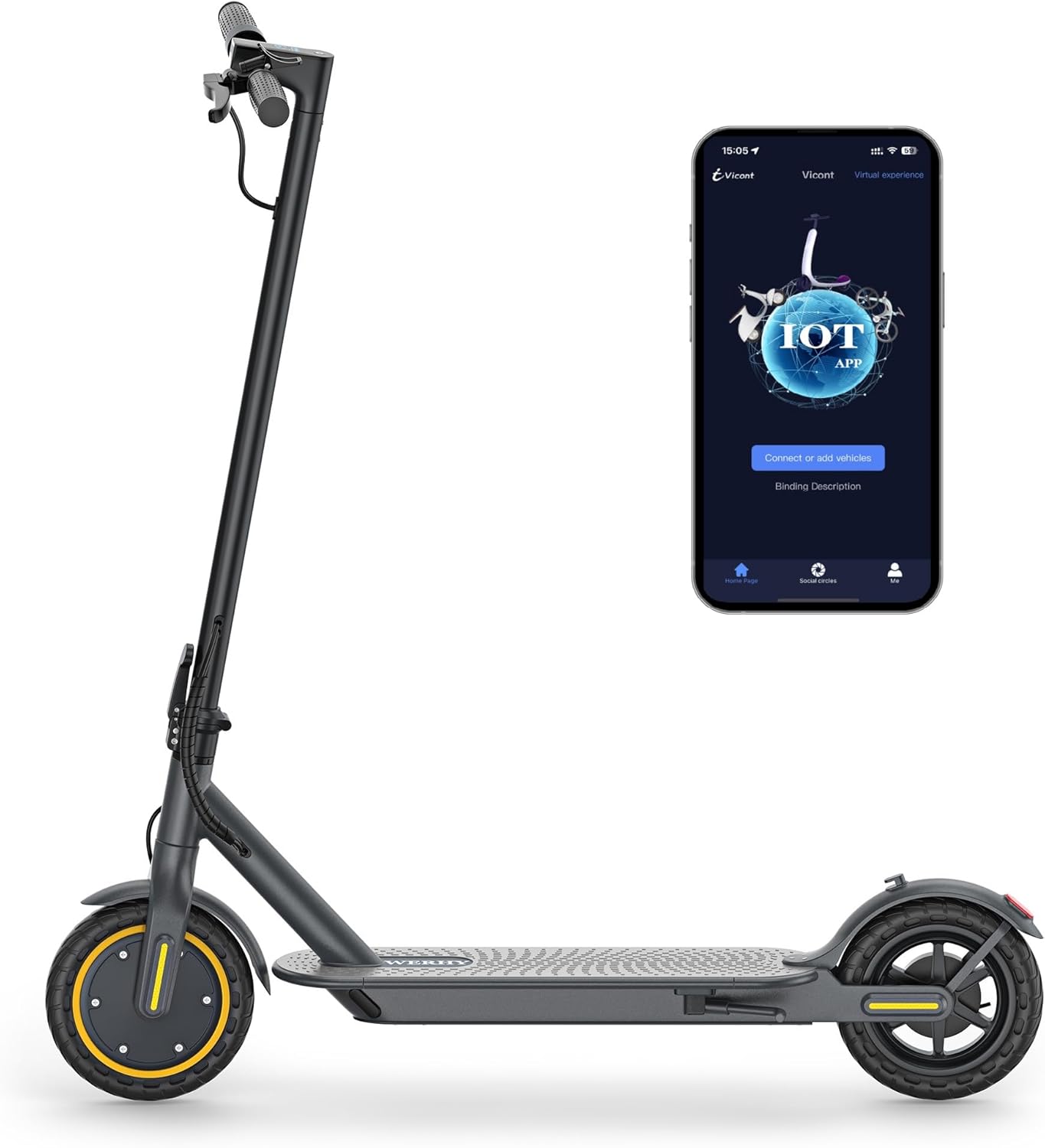 H7 Electric Scooter, 8.5" Tires, Up to 20 Miles Range, 350W Motor & 19 MPH Porta...