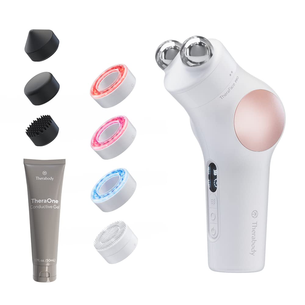 PRO Microcurrent Facial Device - 8-in-1 Compact Face Massager, Facial Kit & Face...