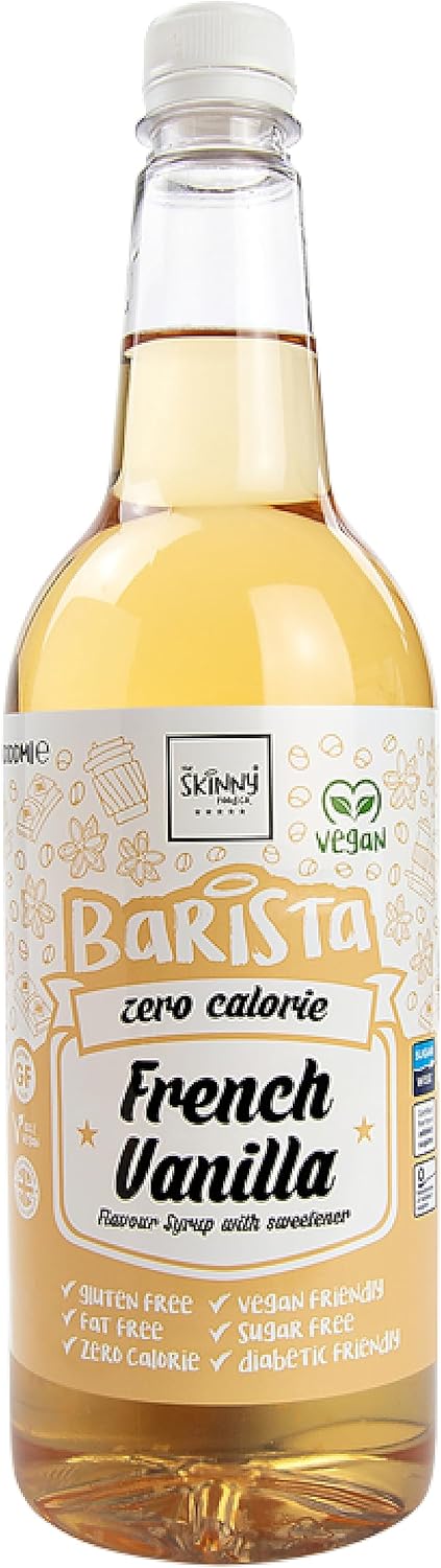 Skinny Food Co French Vanilla Coffee Syrup - Sugar Free 1L - Zero Calorie Coffee...