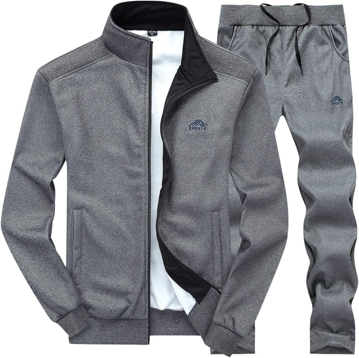 LBL Men's Casual Tracksuit Set 2 Piece Athletic Sweat Suits Long Sleeve Full-Zip...