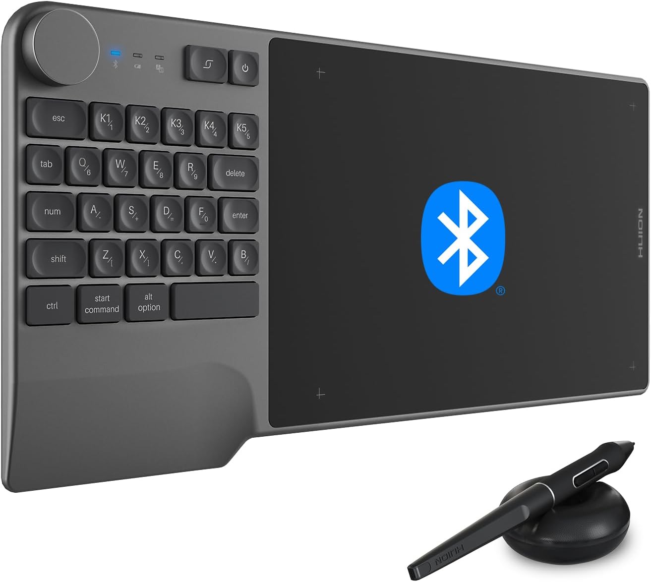 Wireless Drawing Tablet HUION Inspiroy Keydial KD200 Bluetooth Graphic Tablet wi...