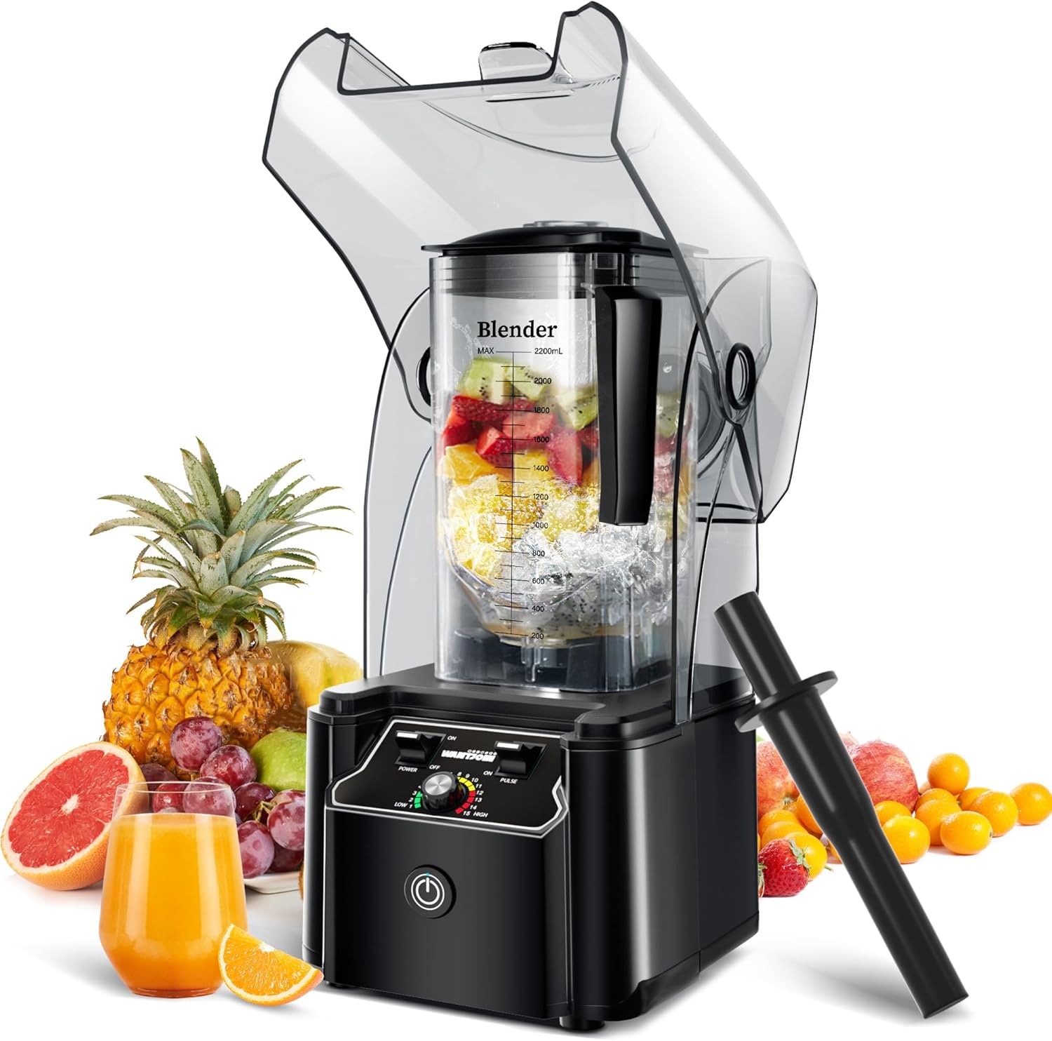 WantJoin Professional Commercial Blender With Shield Quiet Sound Enclosure 2200W...
