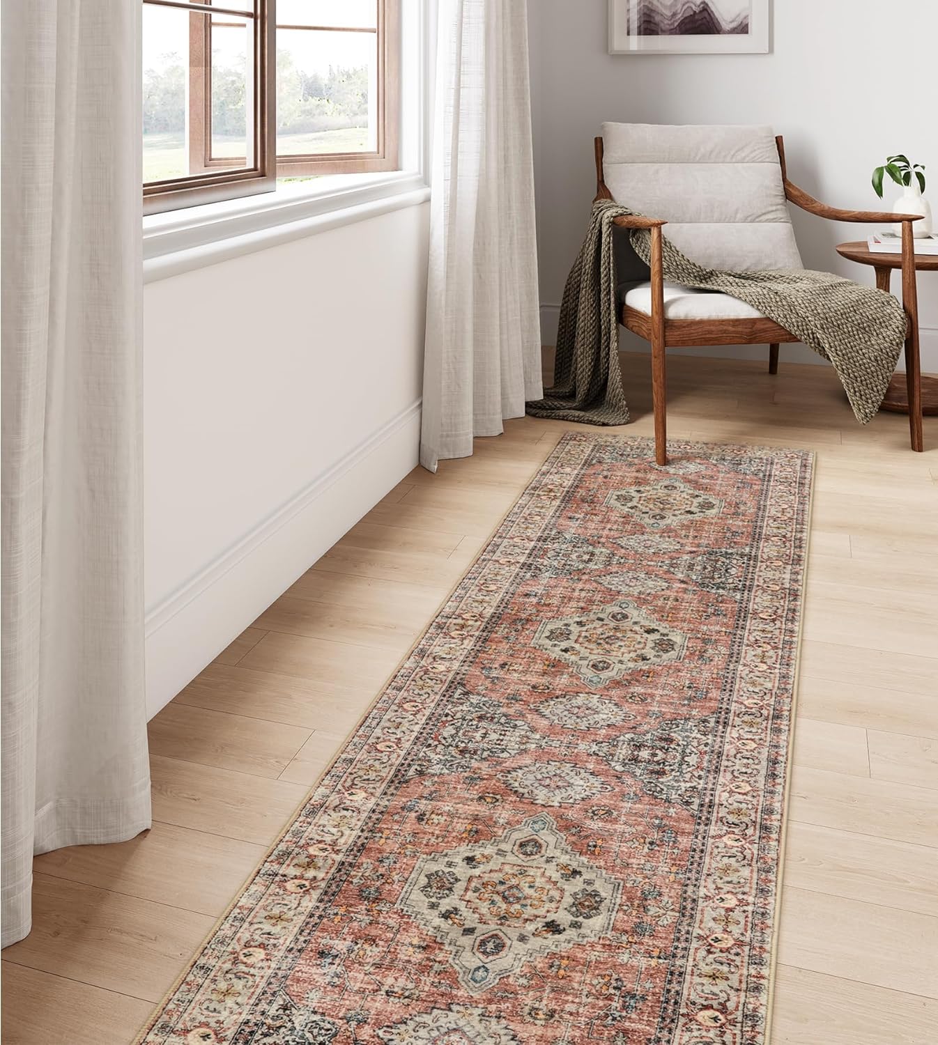 Lahome Oriental Washable Runner Rug - 2x7 Rug Runners for Hallways Non Slip Vint...