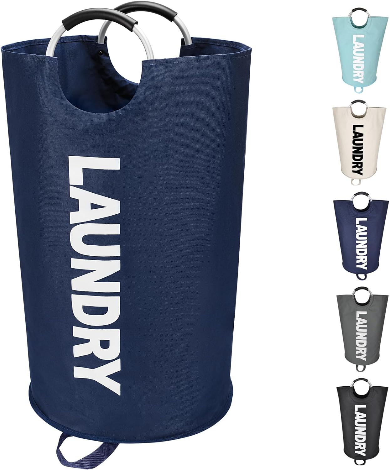 Maxsilan 90L Large Laundry Basket, Freestanding Tall Clothes Hamper, Collapsible...