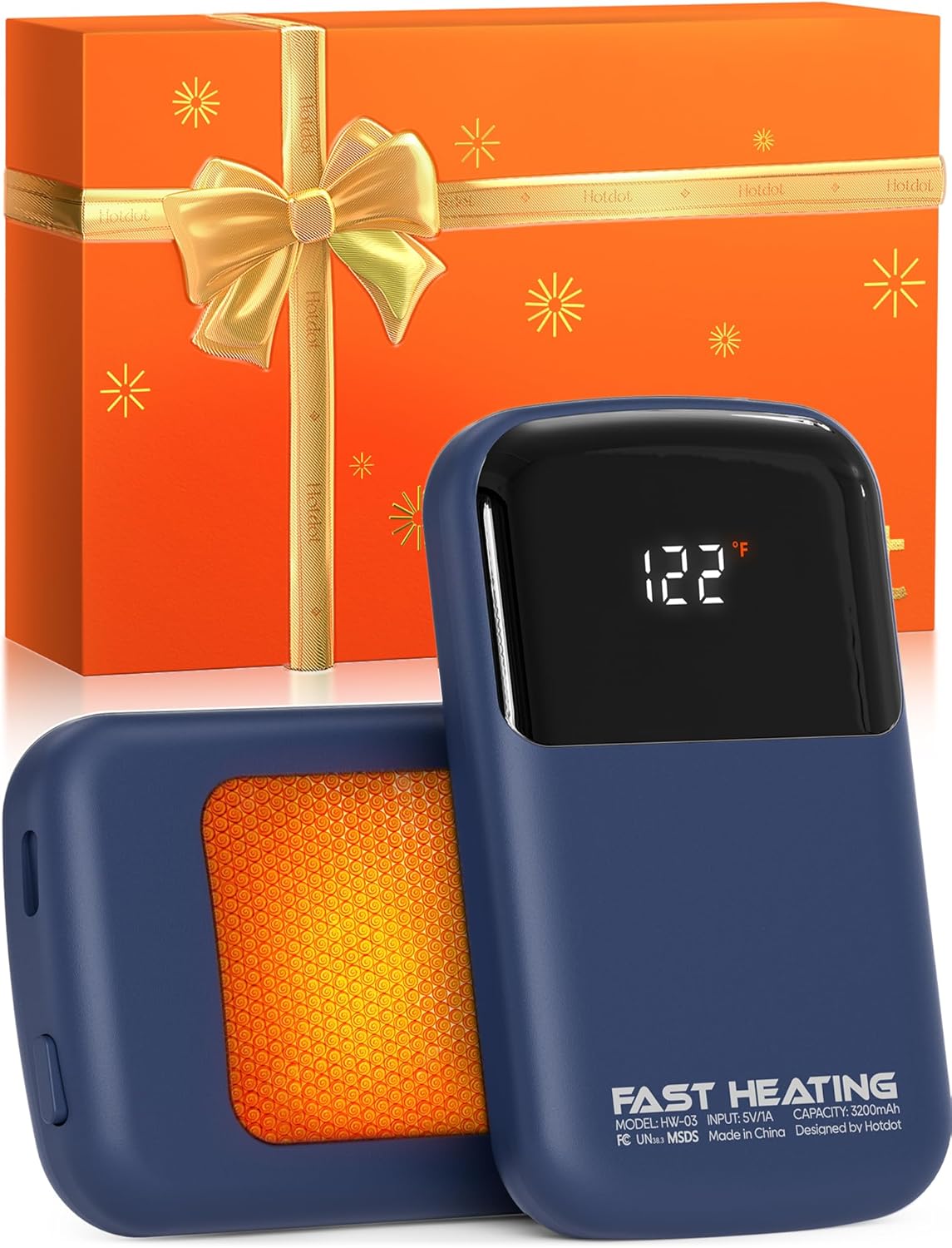 AI Hand Warmers Rechargeable with Gift Box, Electric Hand Warmer with LED Displa...