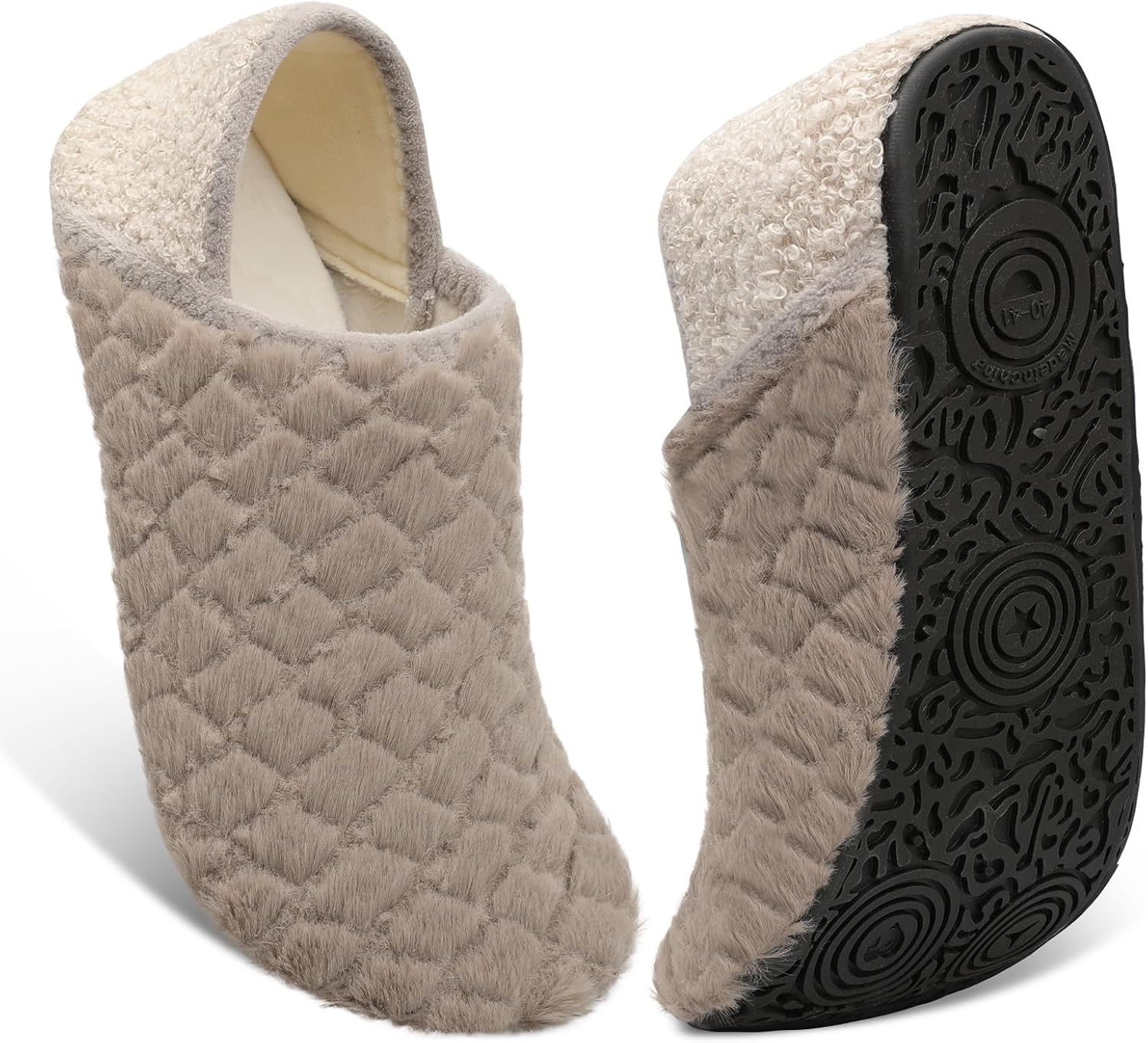 Fires Womens Mens Slippers with Rubber Sole Soft-Lightweight House Slipper Socks...
