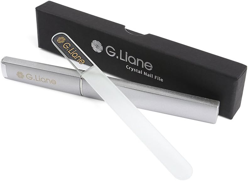 Crystal Glass Nail File - G.Liane Professional Double Sided Etched Glass Nail Fi...