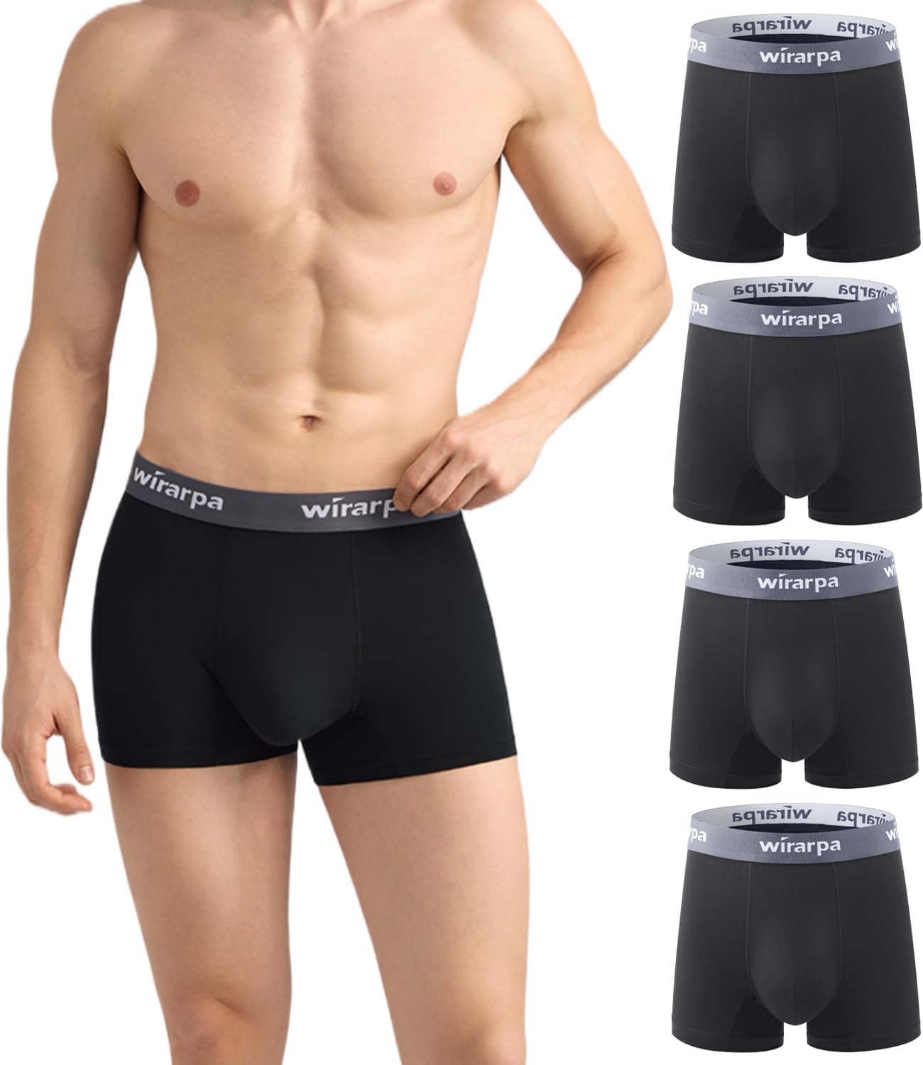 wirarpa Men's Underwear Trunks Micro Modal Boxer Shorts Soft Comfortable Underpa...