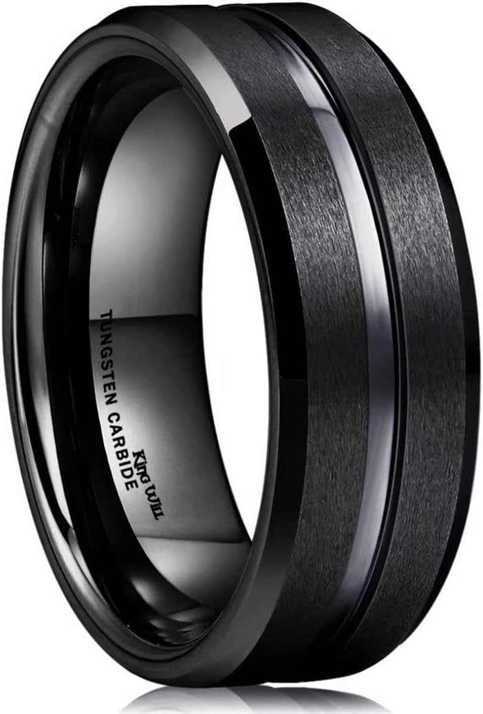 King Will CLASSIC Silver/Black/Gold/Blue/Brown/Rose Gold Groove 6mm 7mm 8mm High...