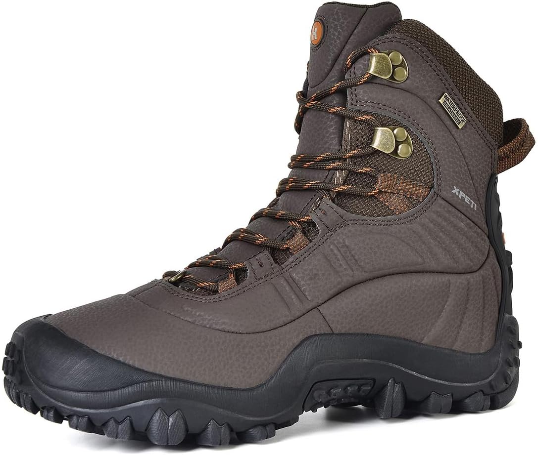 XPETI Men's Waterproof Hiking Boots 9 UK Brown
