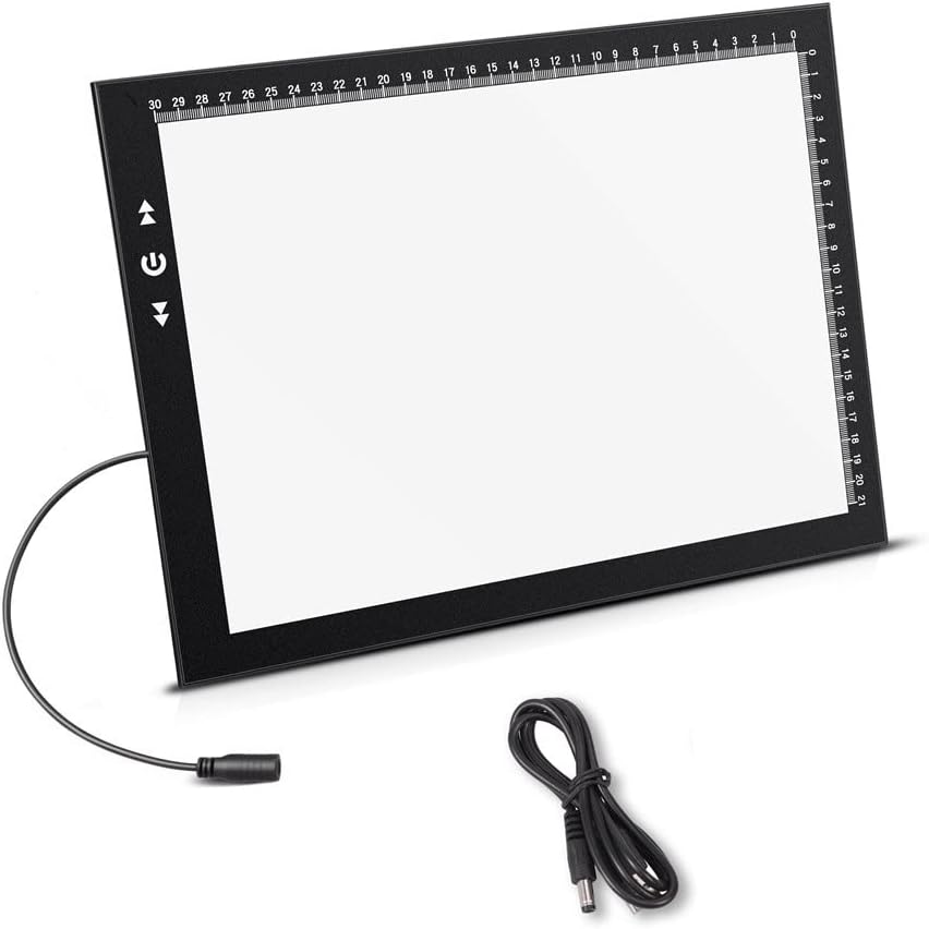 HSK A4 LED Light Box Light Pad Lock/Unlock Modes Touch Dimmer Button Super Brigh...