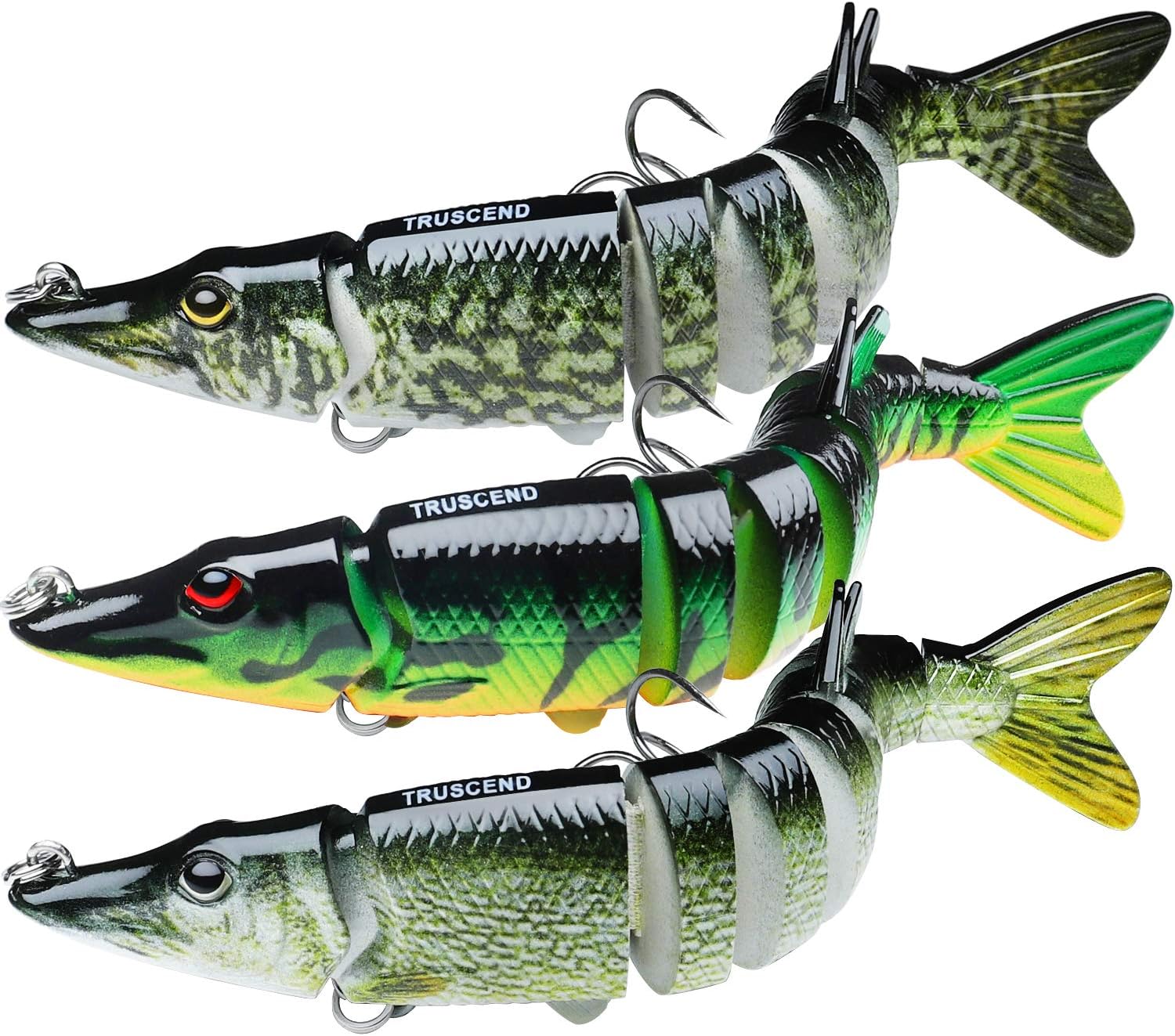 TRUSCEND Fishing Lures for Freshwater and Saltwater, Lifelike Swimbait for Bass...