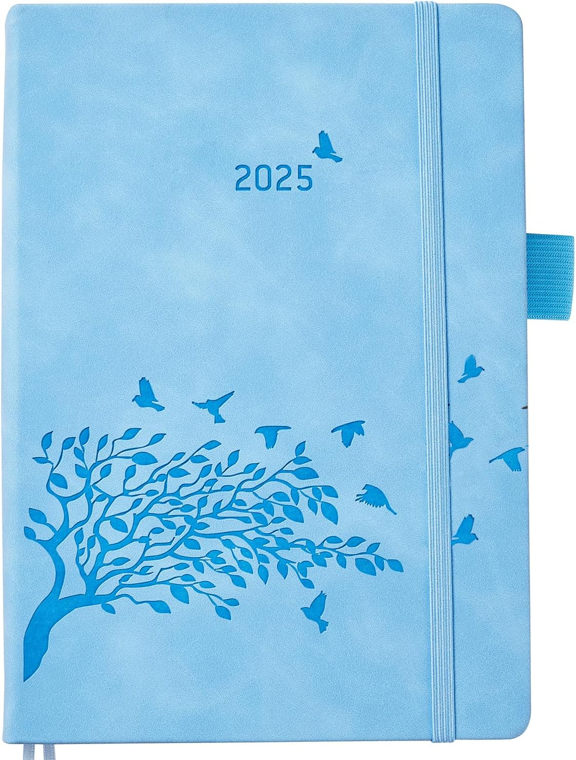 2025 Diary A5 Page a Day with Time, Daily Planner Diary with Monthly Tabs, Pen H...