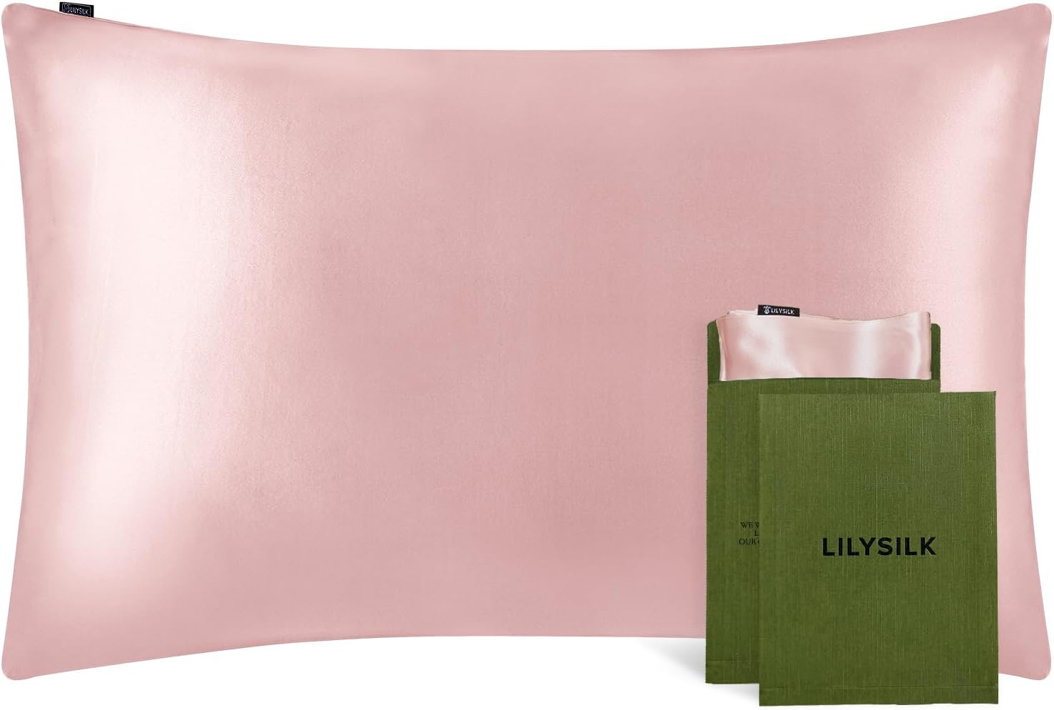 LILYSILK 100% Mulberry Silk Pillowcase 19MM Both Side Silk Hypoallergenic Breath...