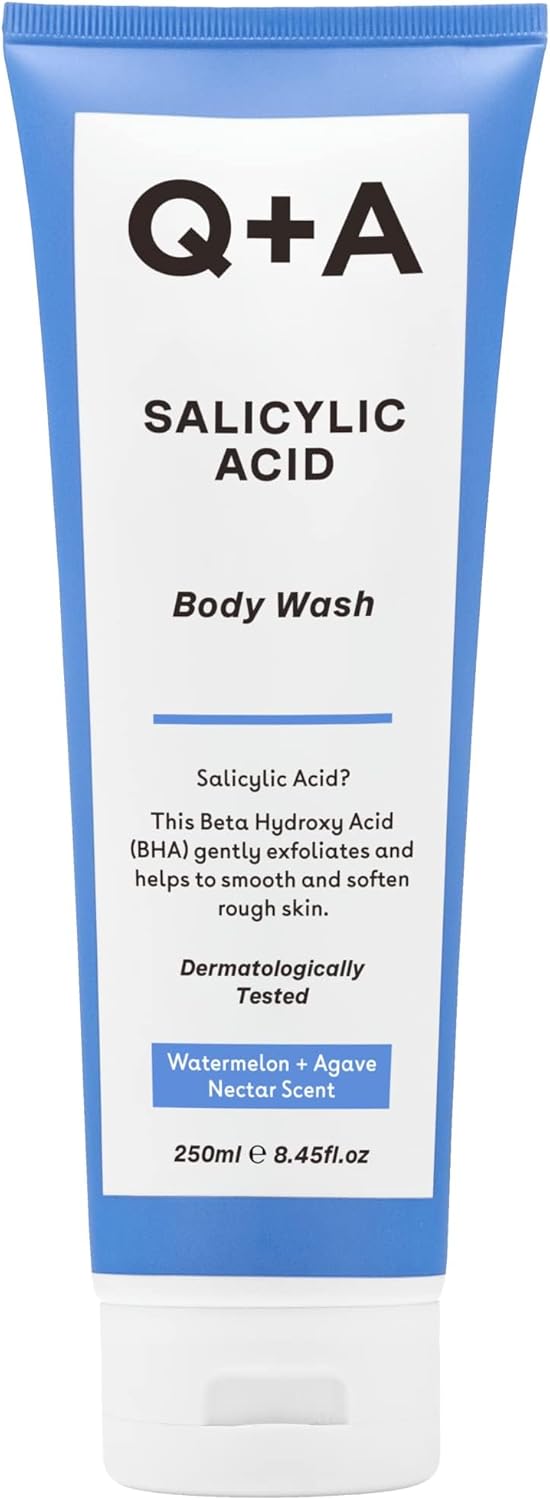 Q+A Salicylic Acid Body Wash for Invigorating Body Care, gel-based shower produc...