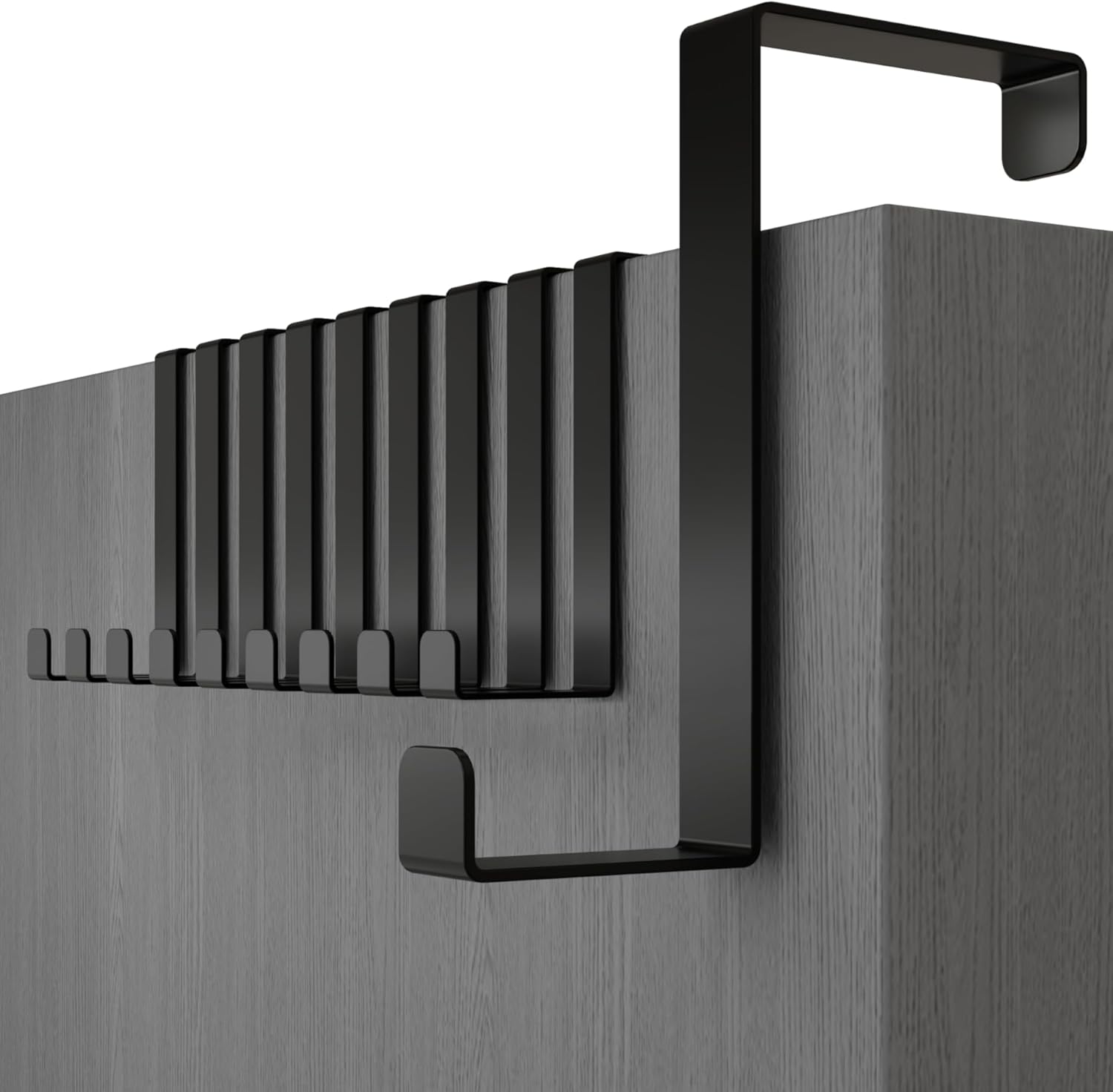 Menz Over Door Hanger – Set of 10, Black - Door Hooks 3.6 cm (1.4") and 4.6 cm (...